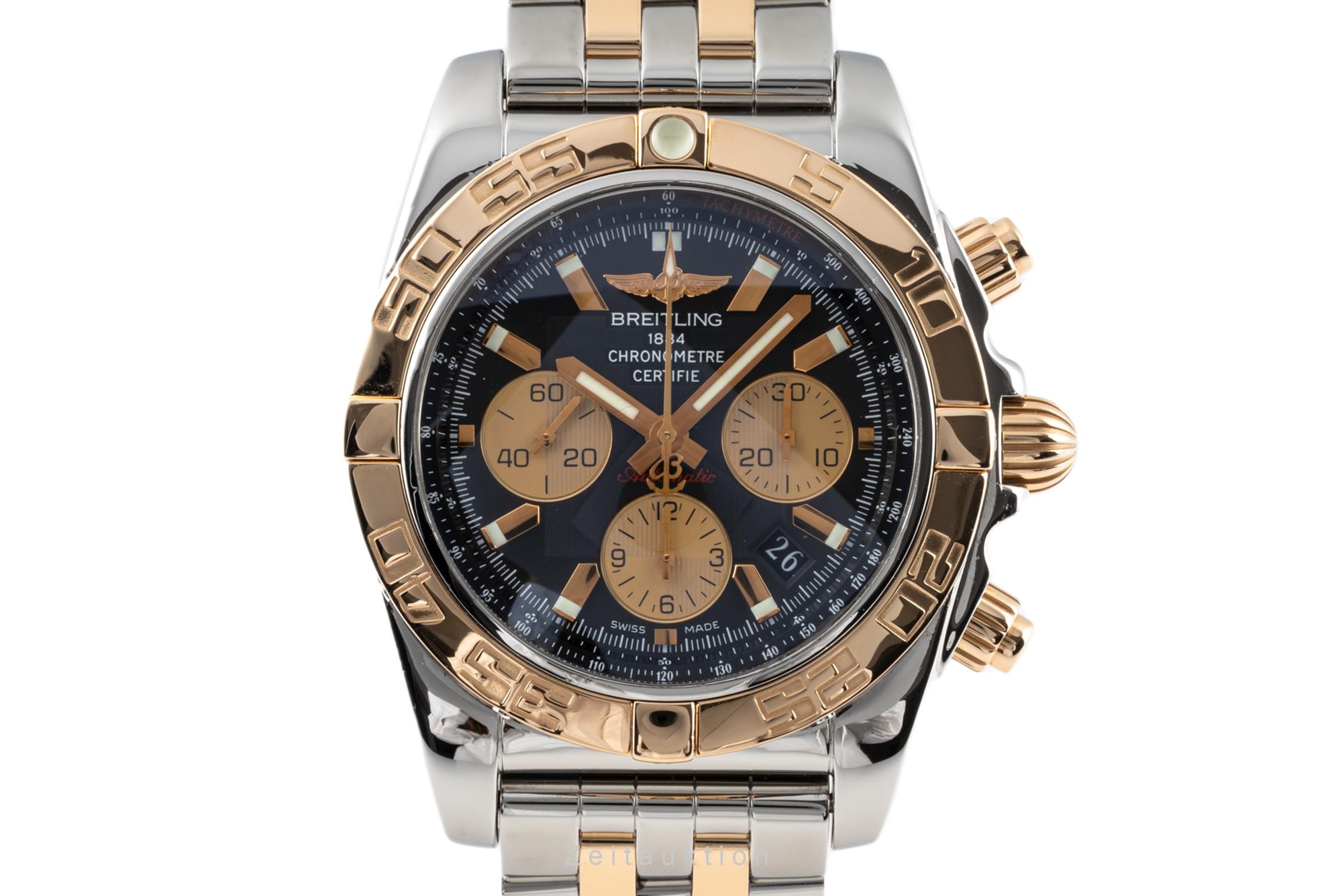 Breitling Chronomat 44 chronograph steel / gold automatic Kal. B01 Ref. CB0110  | Zeitauktion