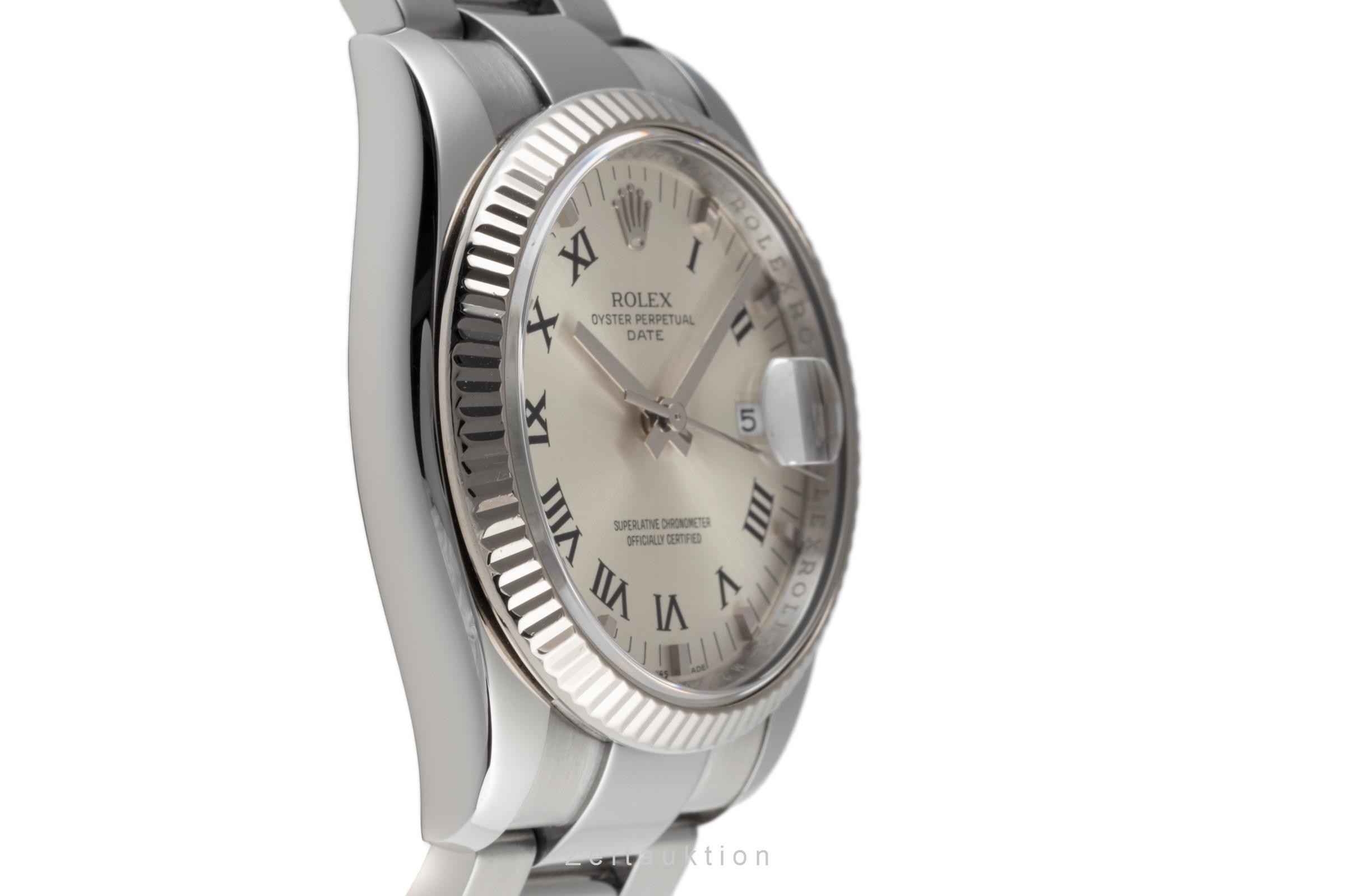 Rolex Date steel / white gold automatic Kal. 3135 Ref. 115234  | Zeitauktion