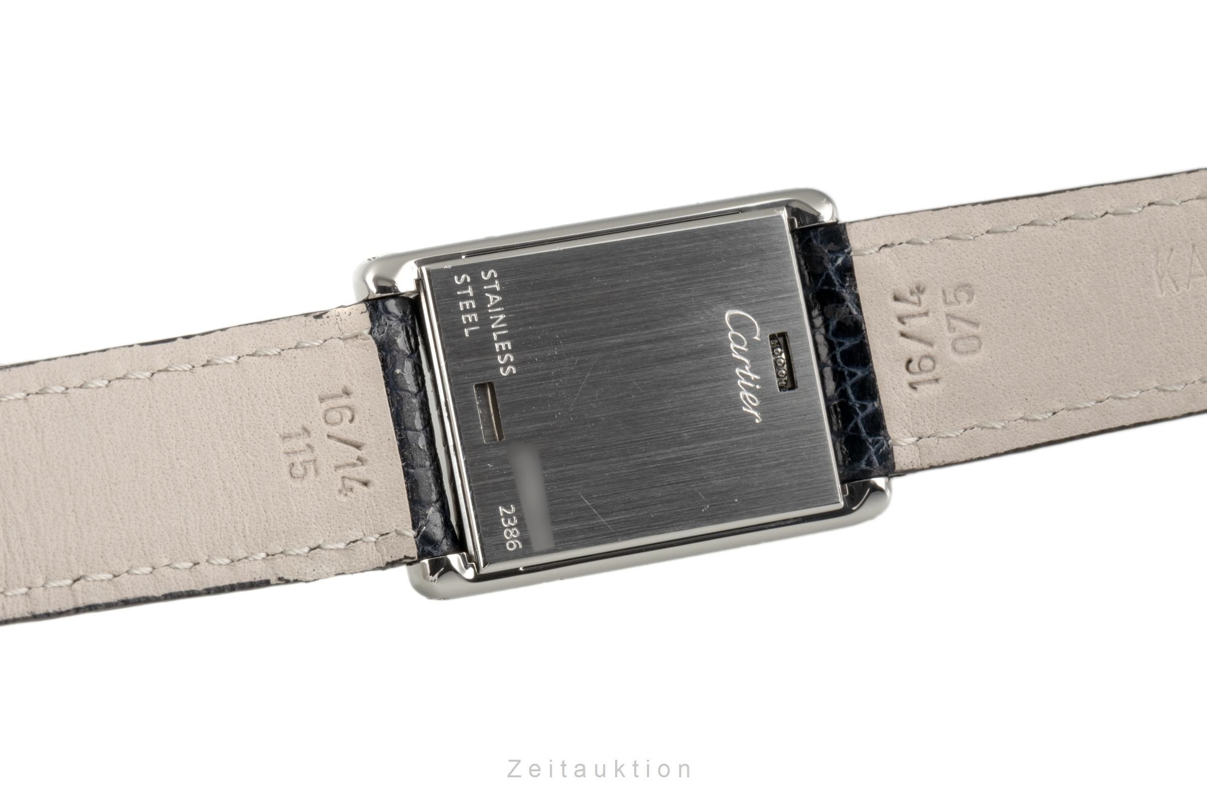 Cartier Tank steel quartz Kal. 059 Ref. W1011158  | Zeitauktion