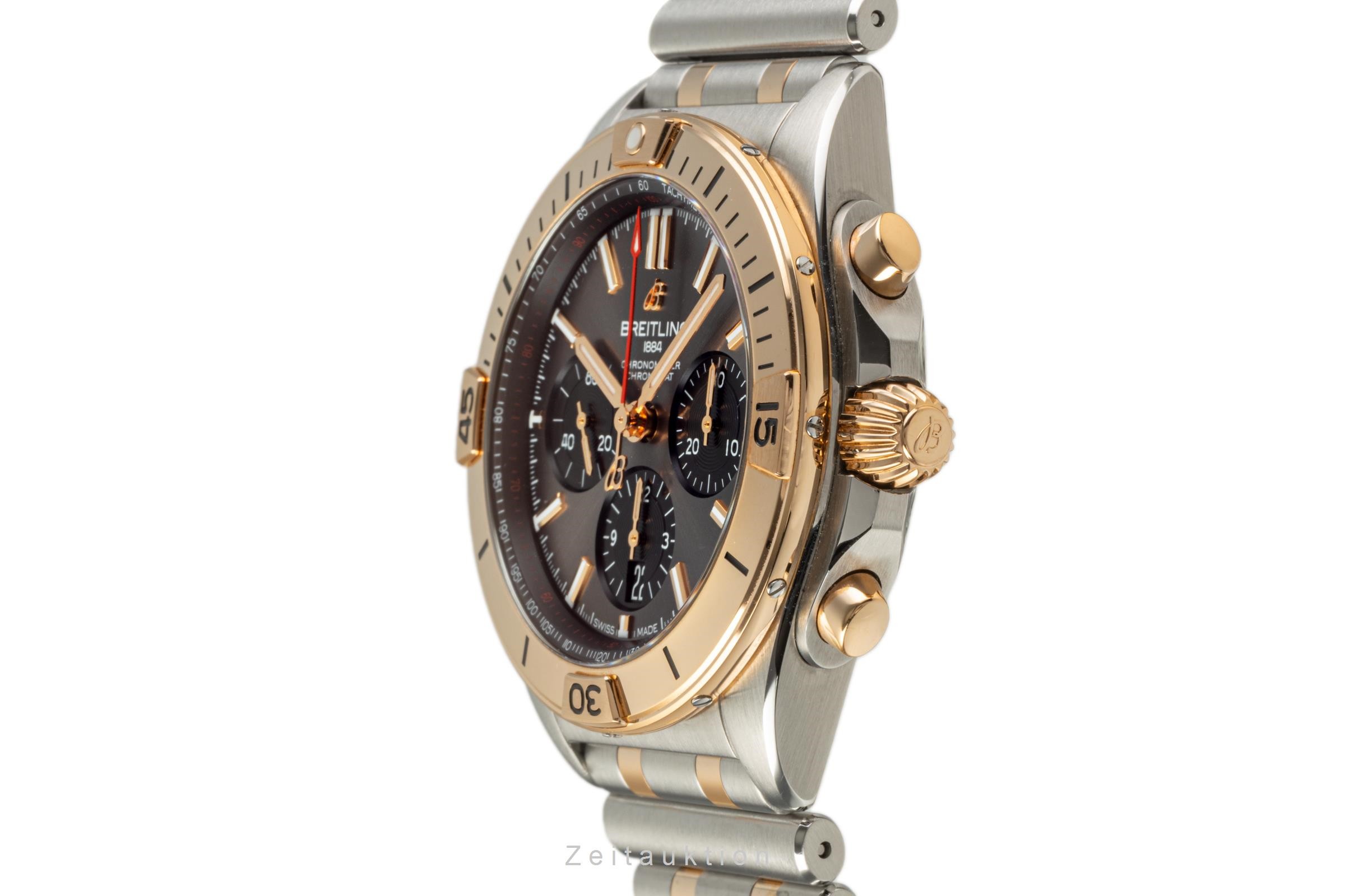 Breitling Chronomat chronograph steel / gold automatic Kal. B01 Ref. UB0134101B1U1  | Zeitauktion