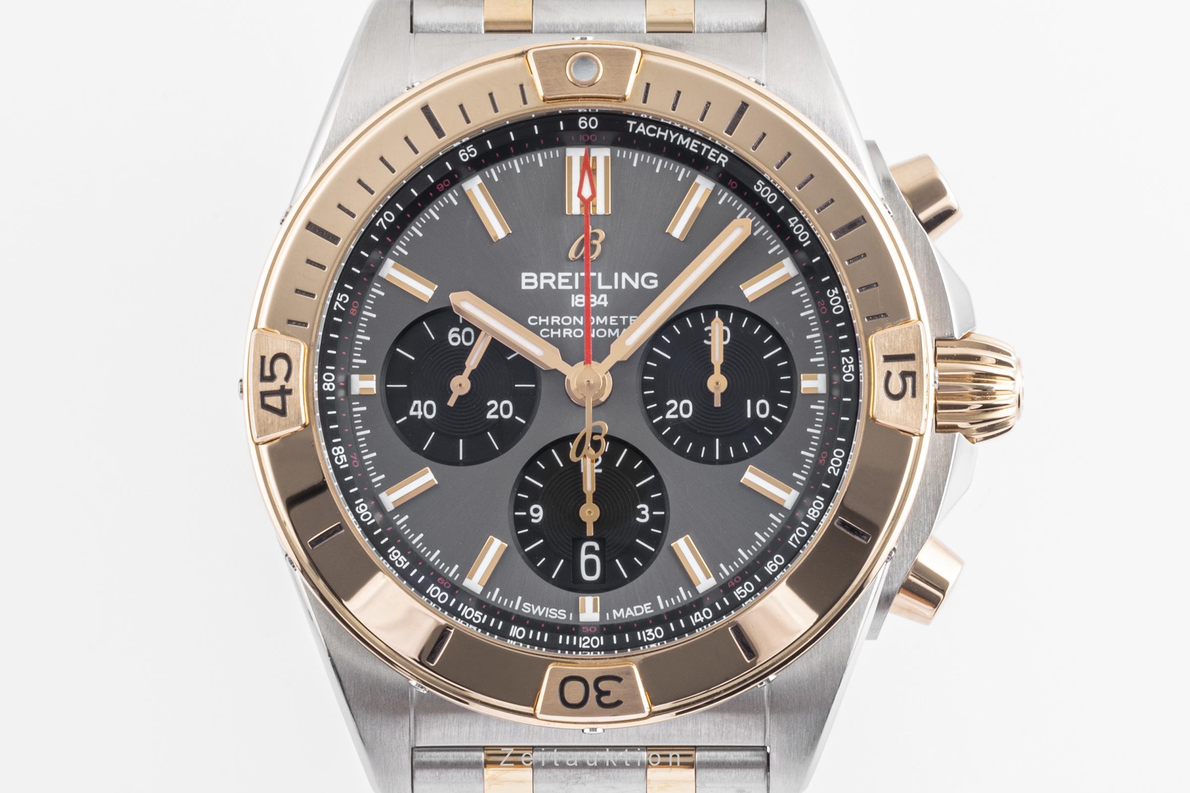 Breitling Chronomat chronograph steel / gold automatic Kal. B01 Ref. UB0134101B1U1  | Zeitauktion