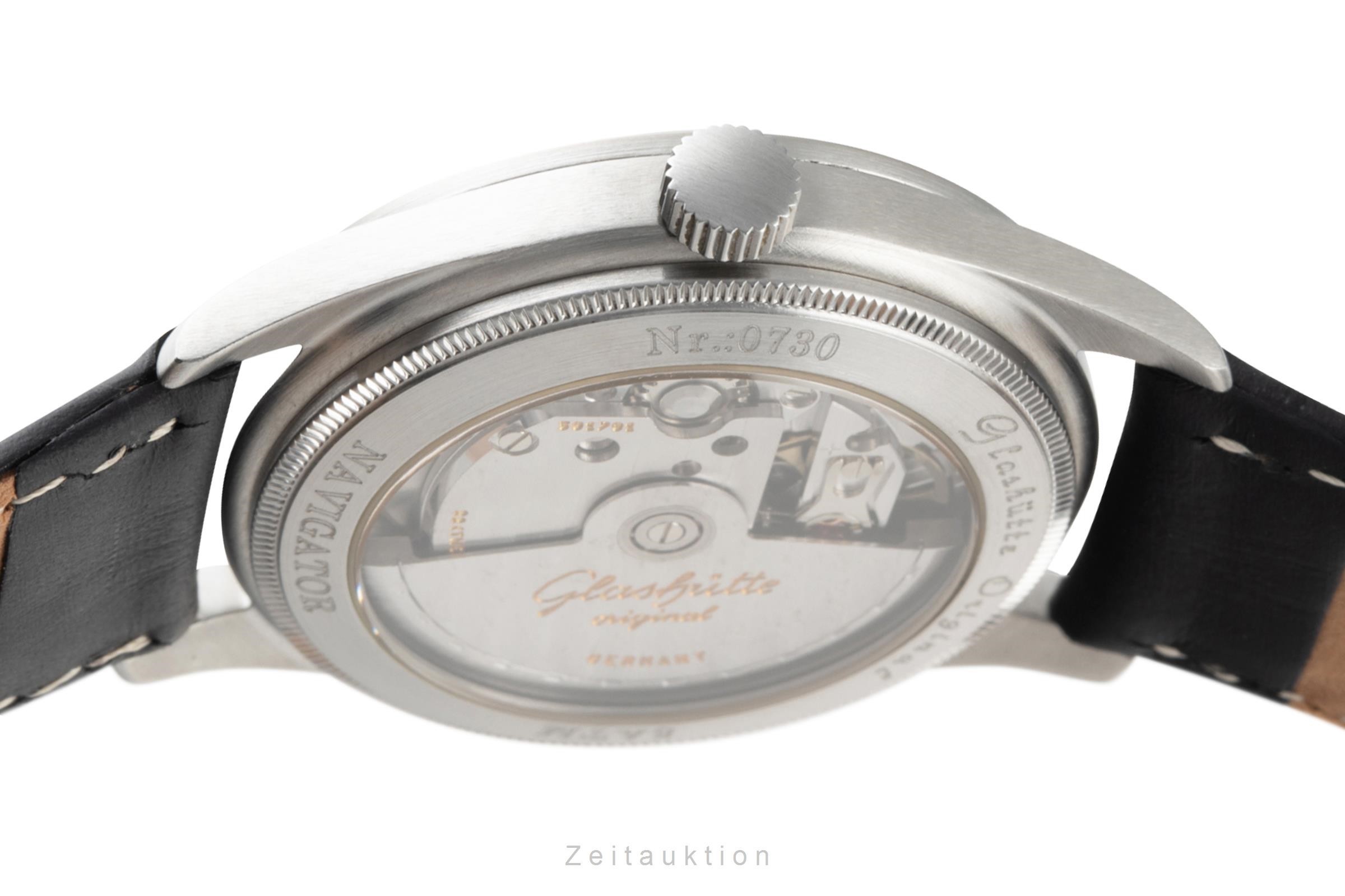 Glashütte Navigator Stahl Automatik Kal. GUB 10-30 Ref. 1103307074  | Zeitauktion