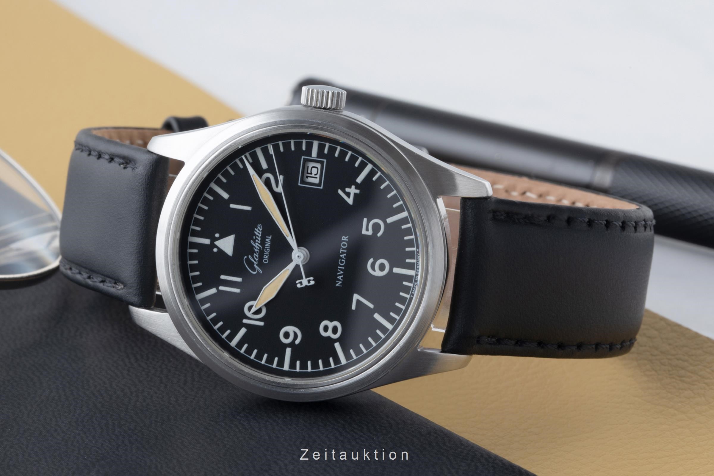 Glashütte Navigator Stahl Automatik Kal. GUB 10-30 Ref. 1103307074  | Zeitauktion