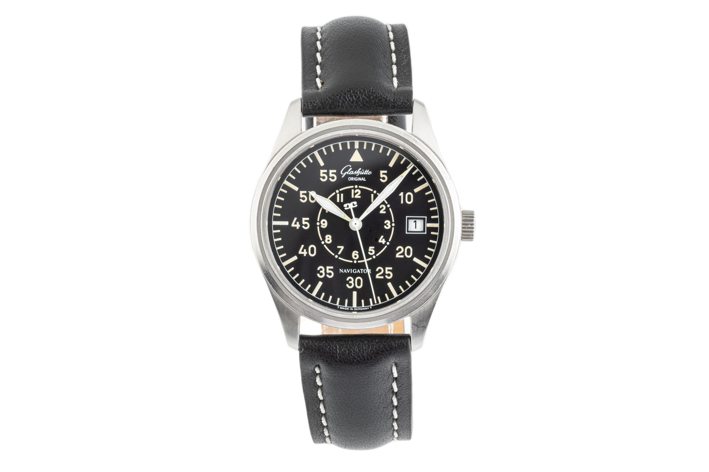 Glashütte Original Navigator steel automatic Kal. GUB 10-30 Ref. 110-33-08-07-04  | Zeitauktion