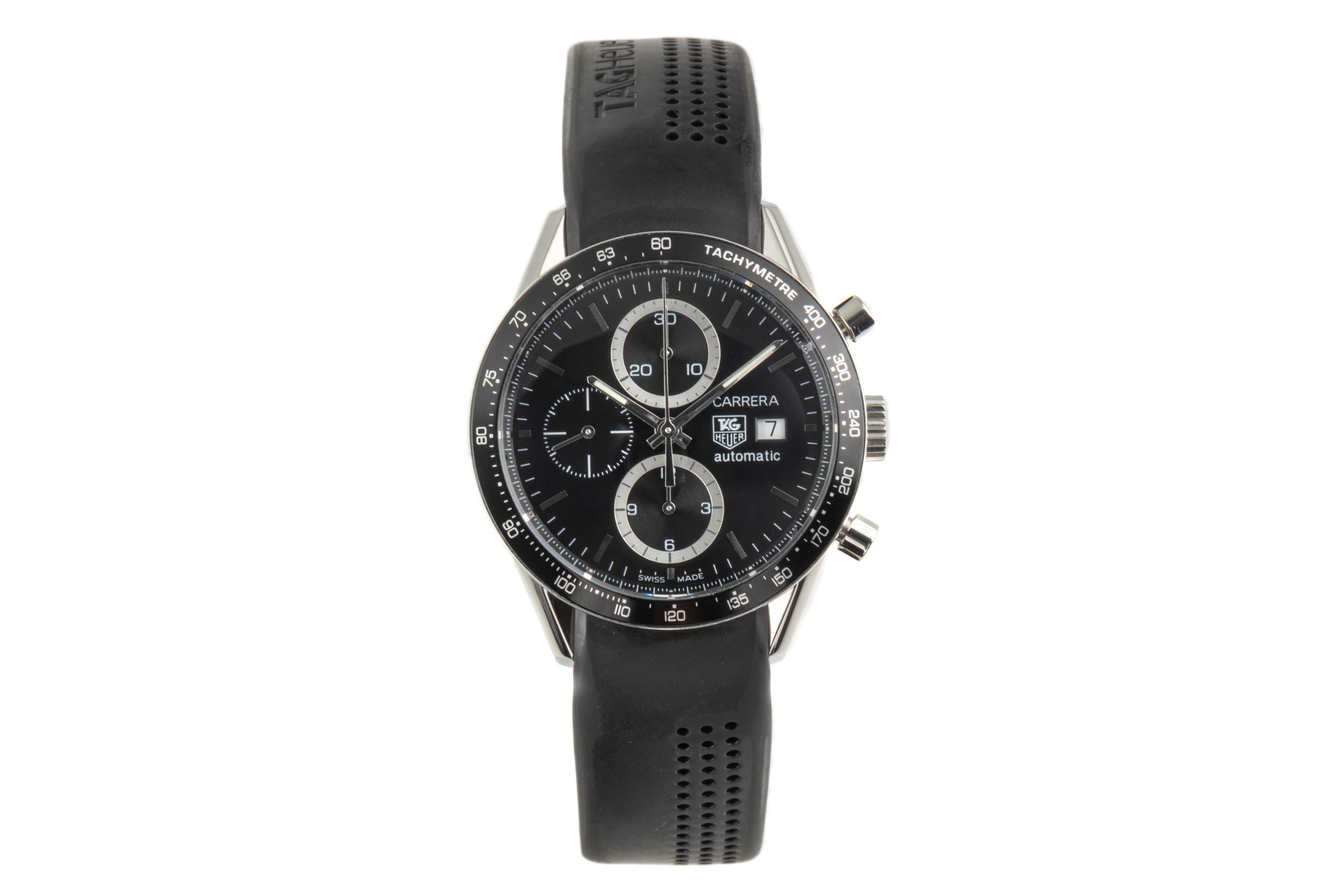 Tag Heuer Carrera chronograph steel automatic Kal. 16 Ref. CV2010  | Zeitauktion