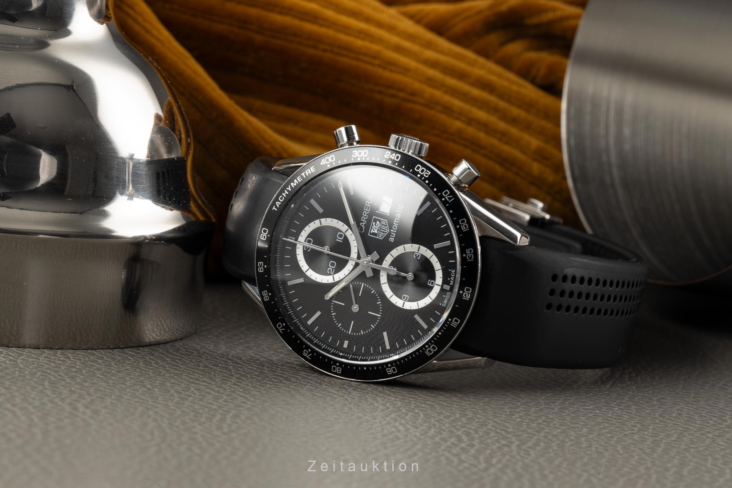 Tag Heuer Carrera chronograph steel automatic Kal. 16 Ref. CV2010  | Zeitauktion