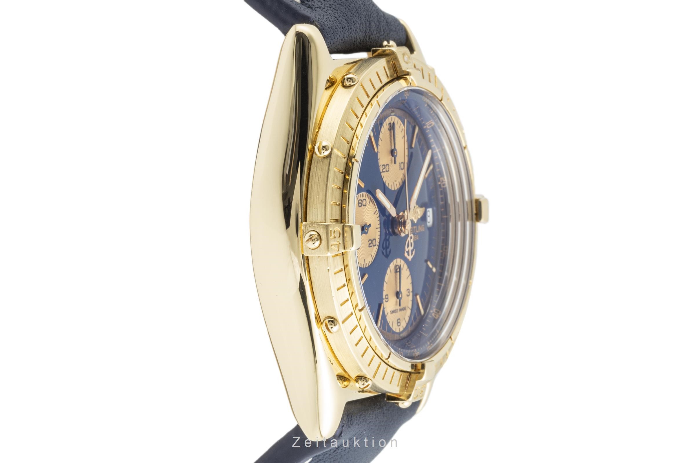 Breitling Chronomat Chronograph 18k Gold Automatik Kal. B13 Ref 