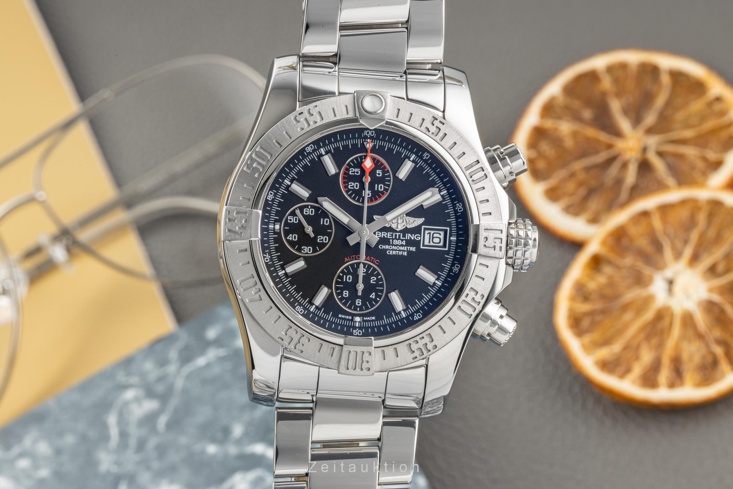 Breitling Avenger II chronograph steel automatic Kal. B13 Ref. A133811/BC32  | Zeitauktion