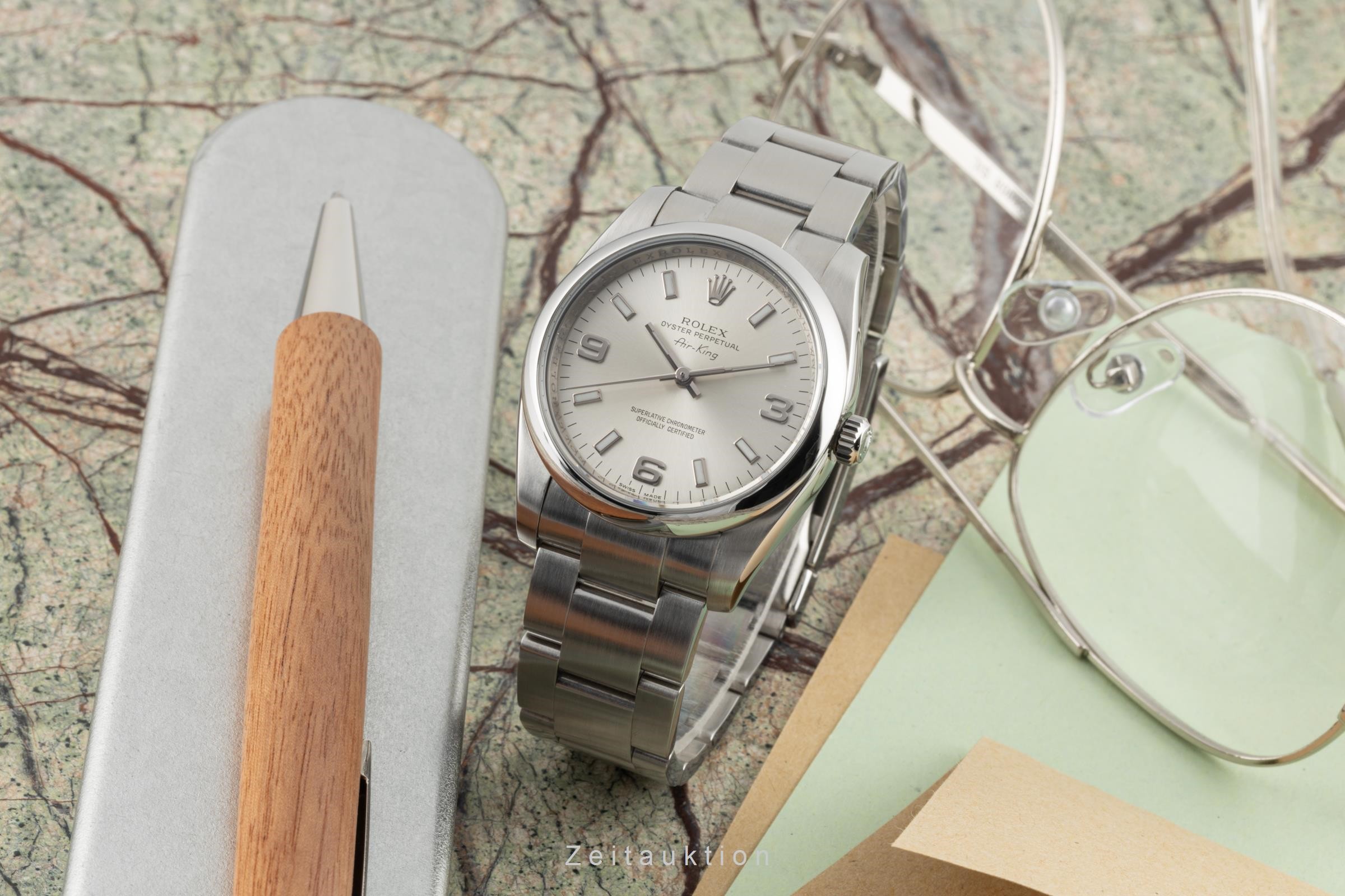 Rolex Air King acciaio automatismo Kal. 3130 Ref. 114200  | Zeitauktion