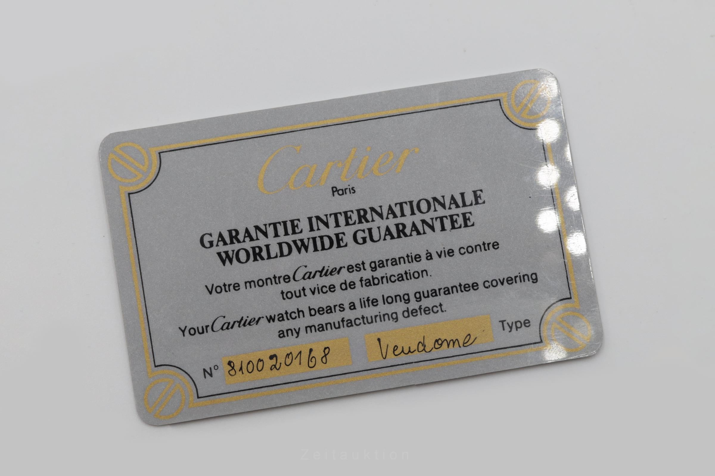 Cartier Vendome 18 ct gold quartz Kal. 81 Ref. 81002  | Zeitauktion