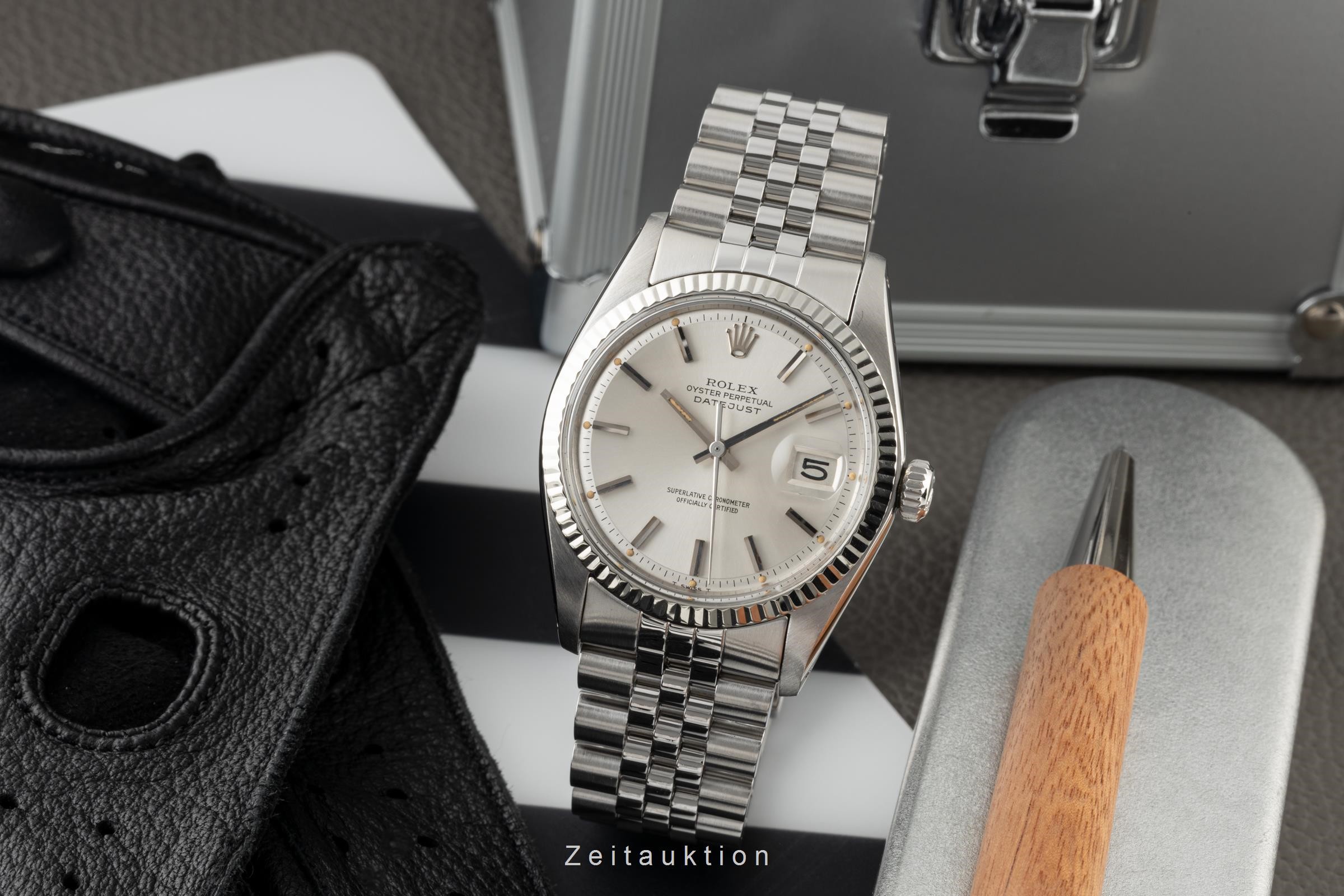 Rolex Datejust Stahl / Weissgold Automatik Kal. 1570 Ref. 1601  | Zeitauktion