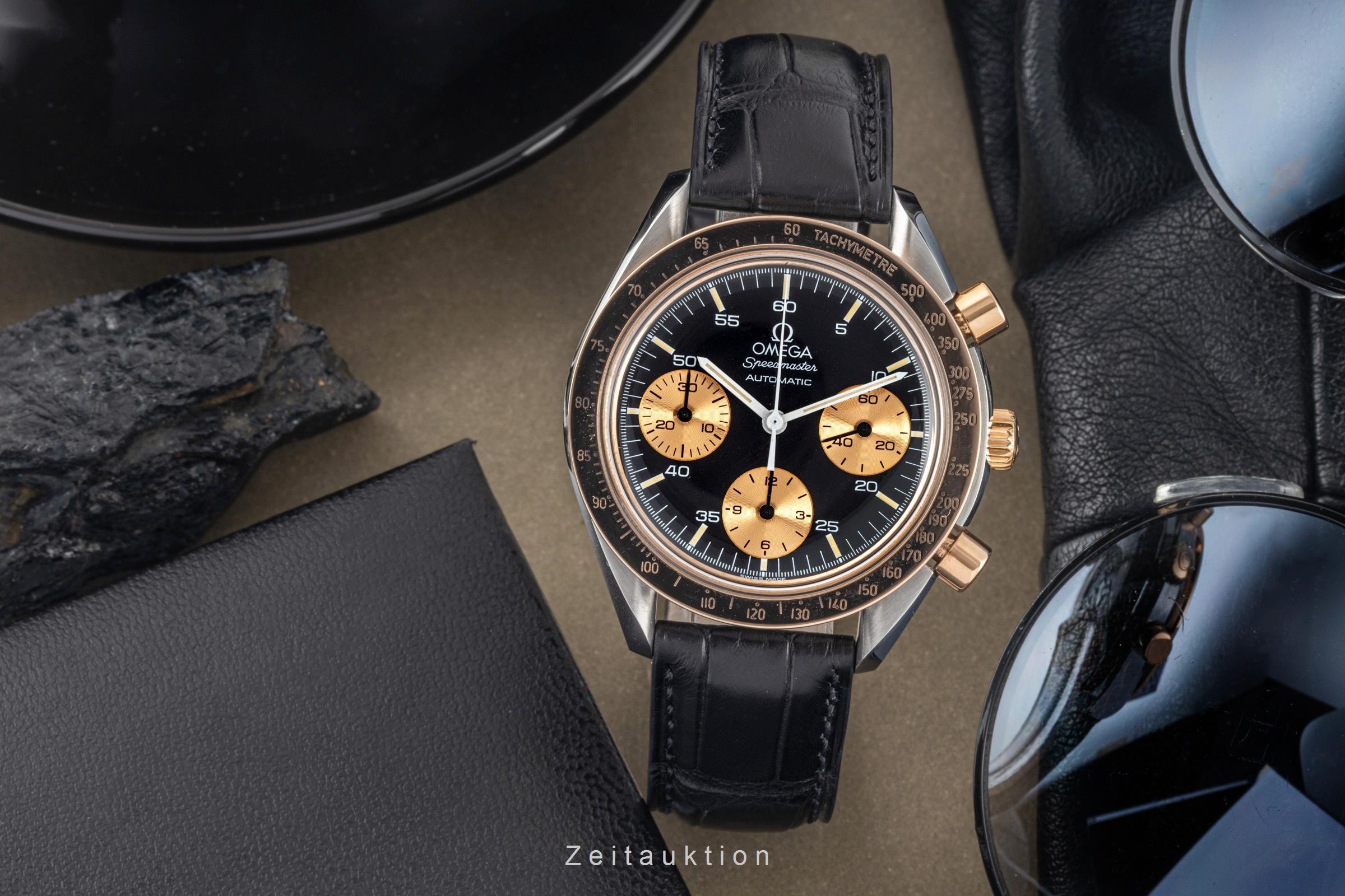 Omega Speedmaster Chronograph Stahl / Gold Automatik Kal. 1140 Ref 