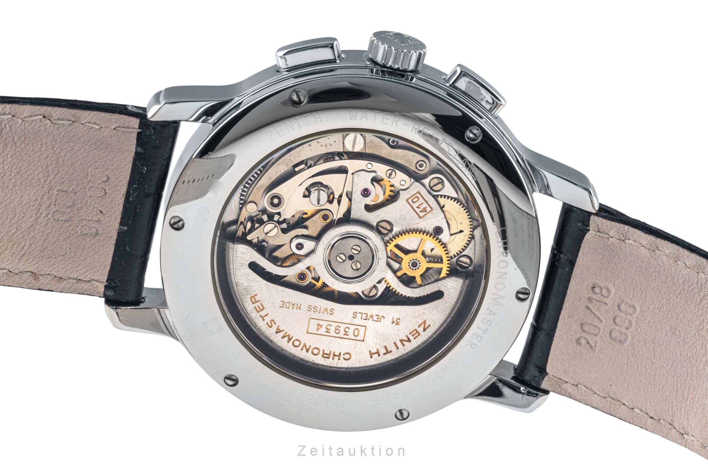 Zenith El Primero chronographe acier automatique Kal. 410 Ref. 01.0240.410  | Zeitauktion