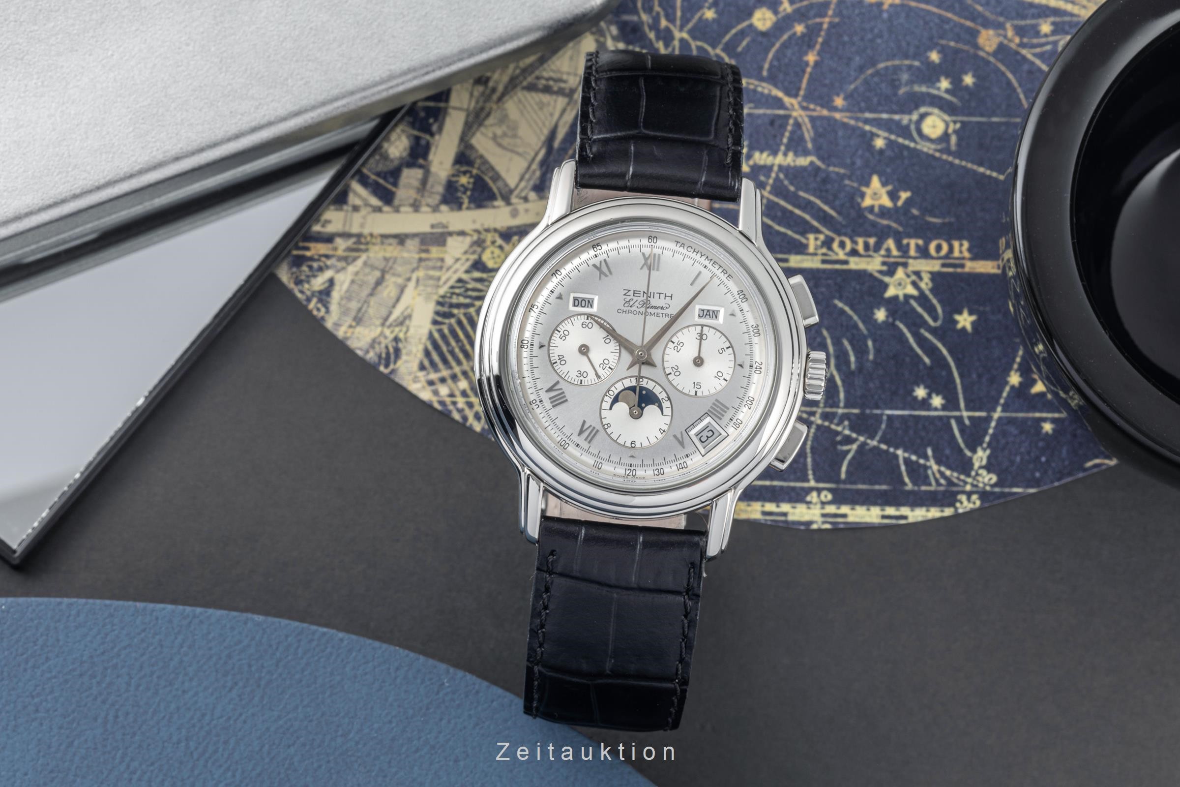 Zenith El Primero chronographe acier automatique Kal. 410 Ref. 01.0240.410  | Zeitauktion