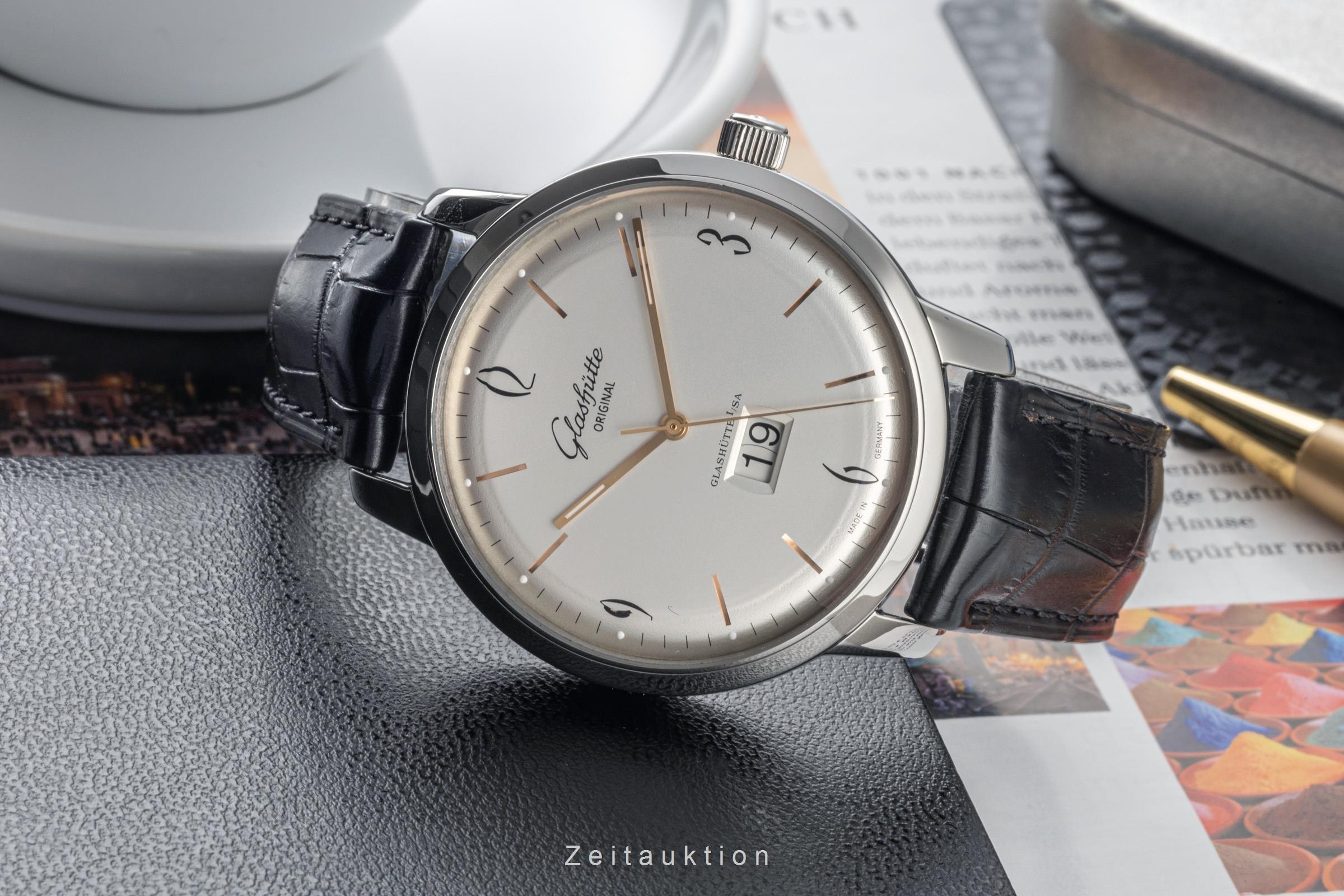 Glashütte Sixties Stahl Automatik Kal. GO 39.2 Ref. 39-47-01-02-04  | Zeitauktion