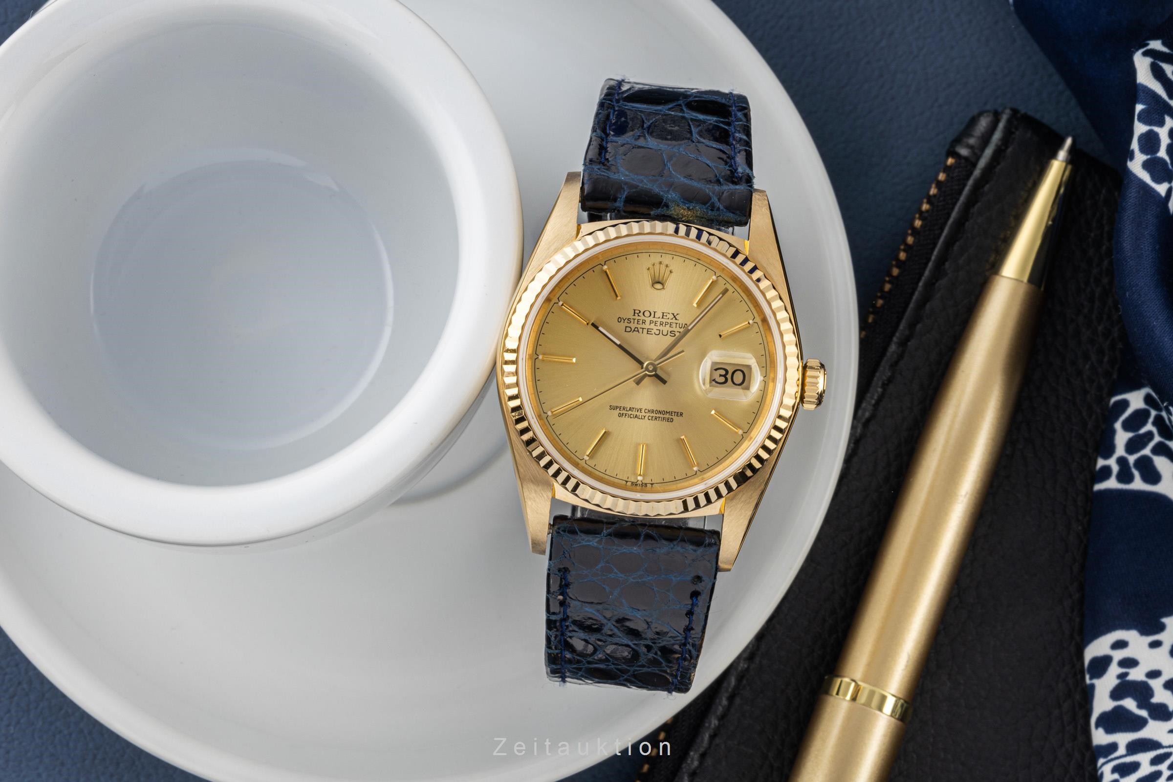 Rolex Datejust oro 18 ct automatismo Kal. 3035 Ref. 16018  | Zeitauktion