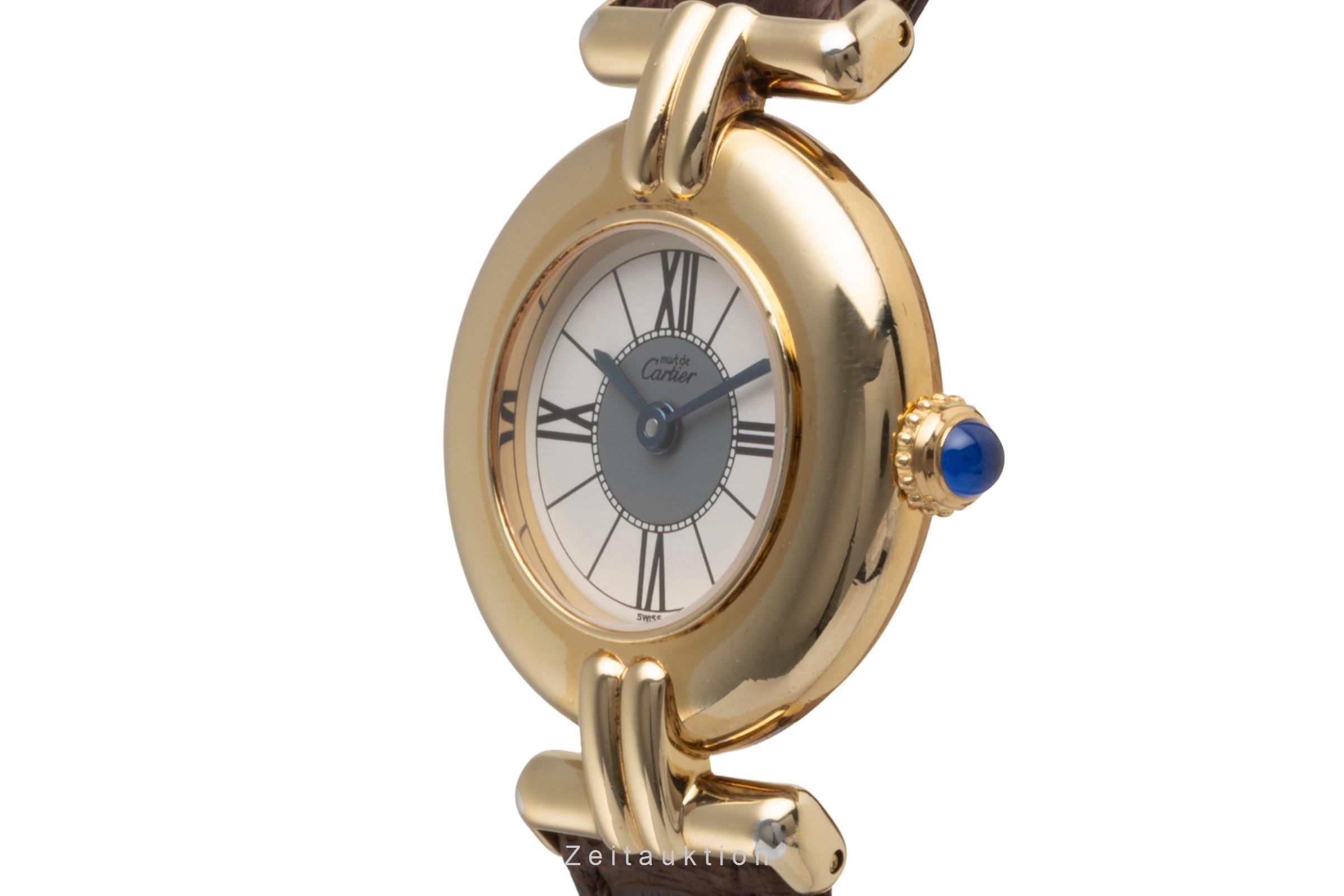 Cartier Vermeil plata banada en oro cuarzo Kal. 690 Ref. 590002  | Zeitauktion