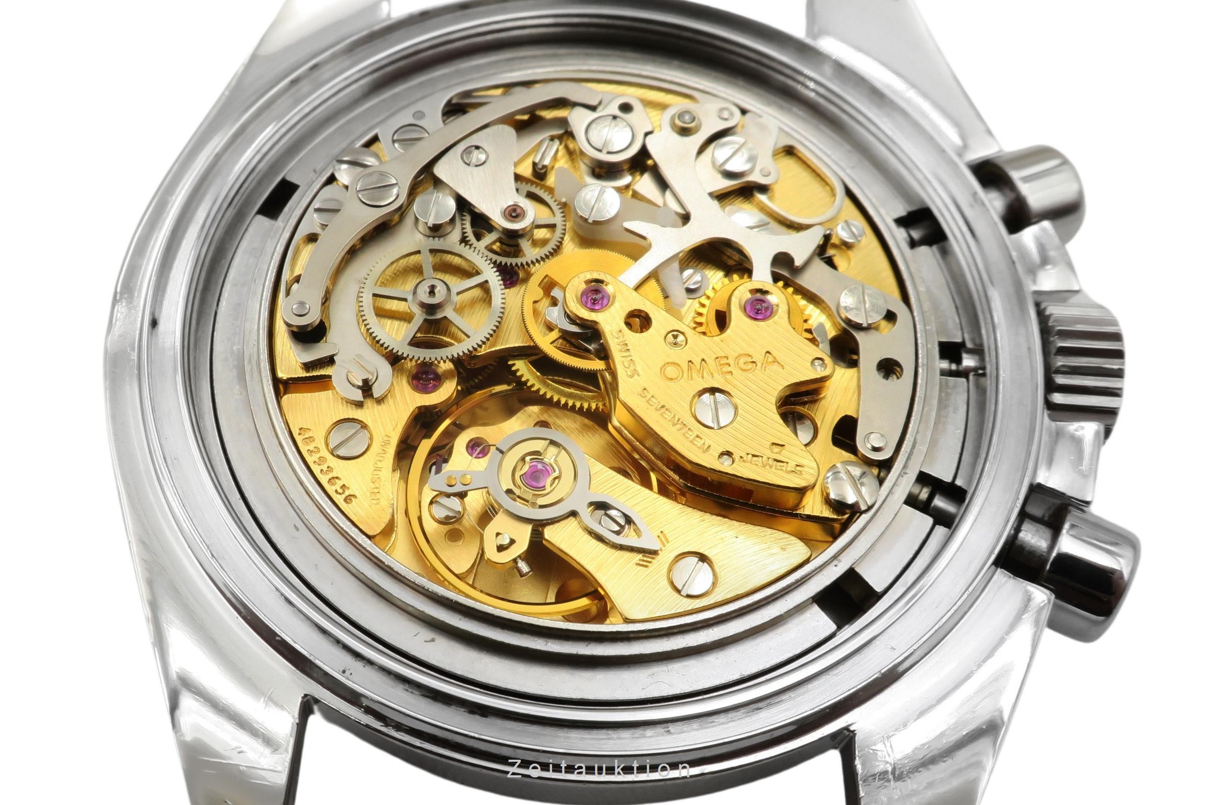 Omega Speedmaster Moonwatch Chronograph Stahl / Gold Handaufzug 