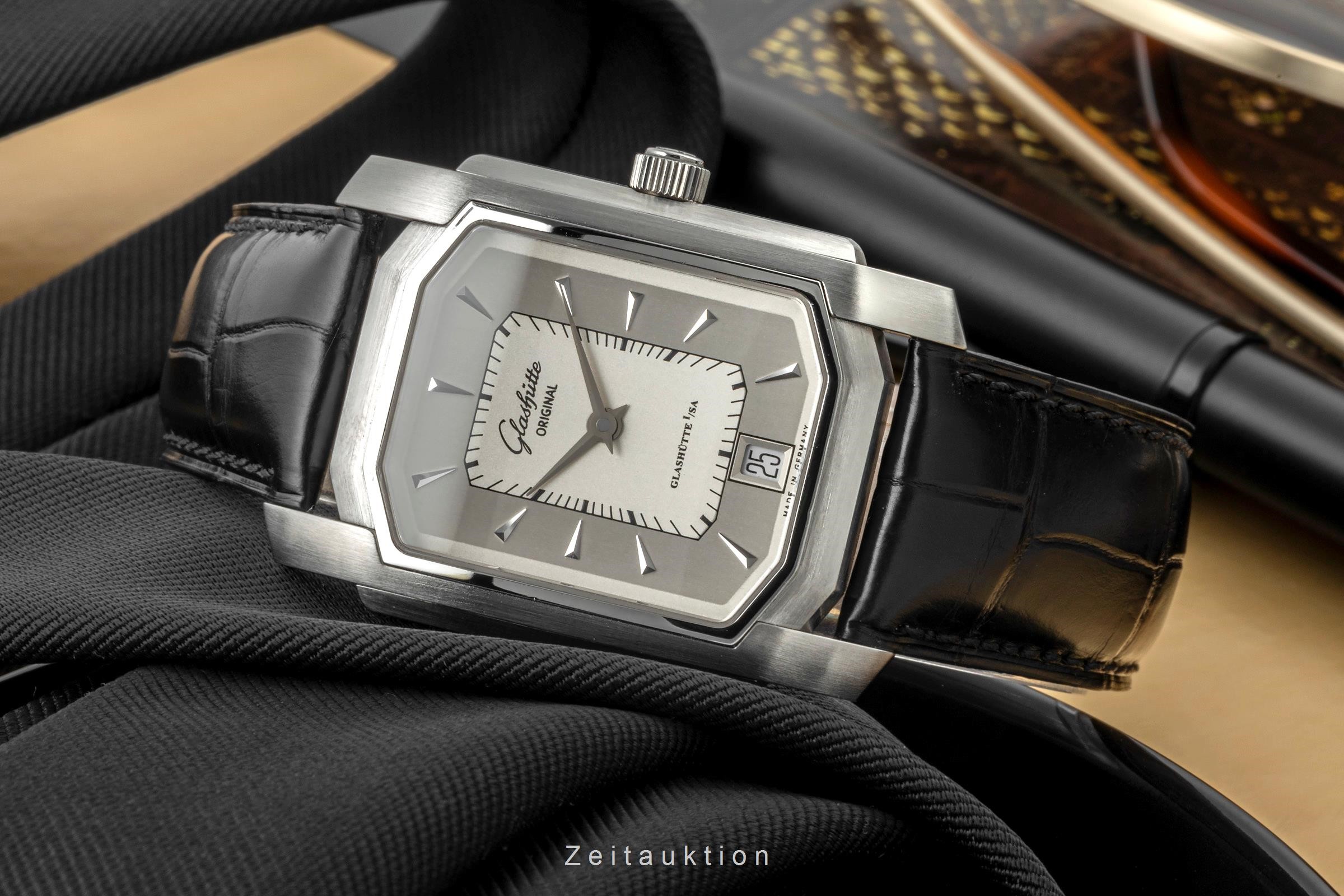 Glashütte Senator Stahl Automatik Kal. GUB 39 Ref. 39-20-01-01-04  | Zeitauktion