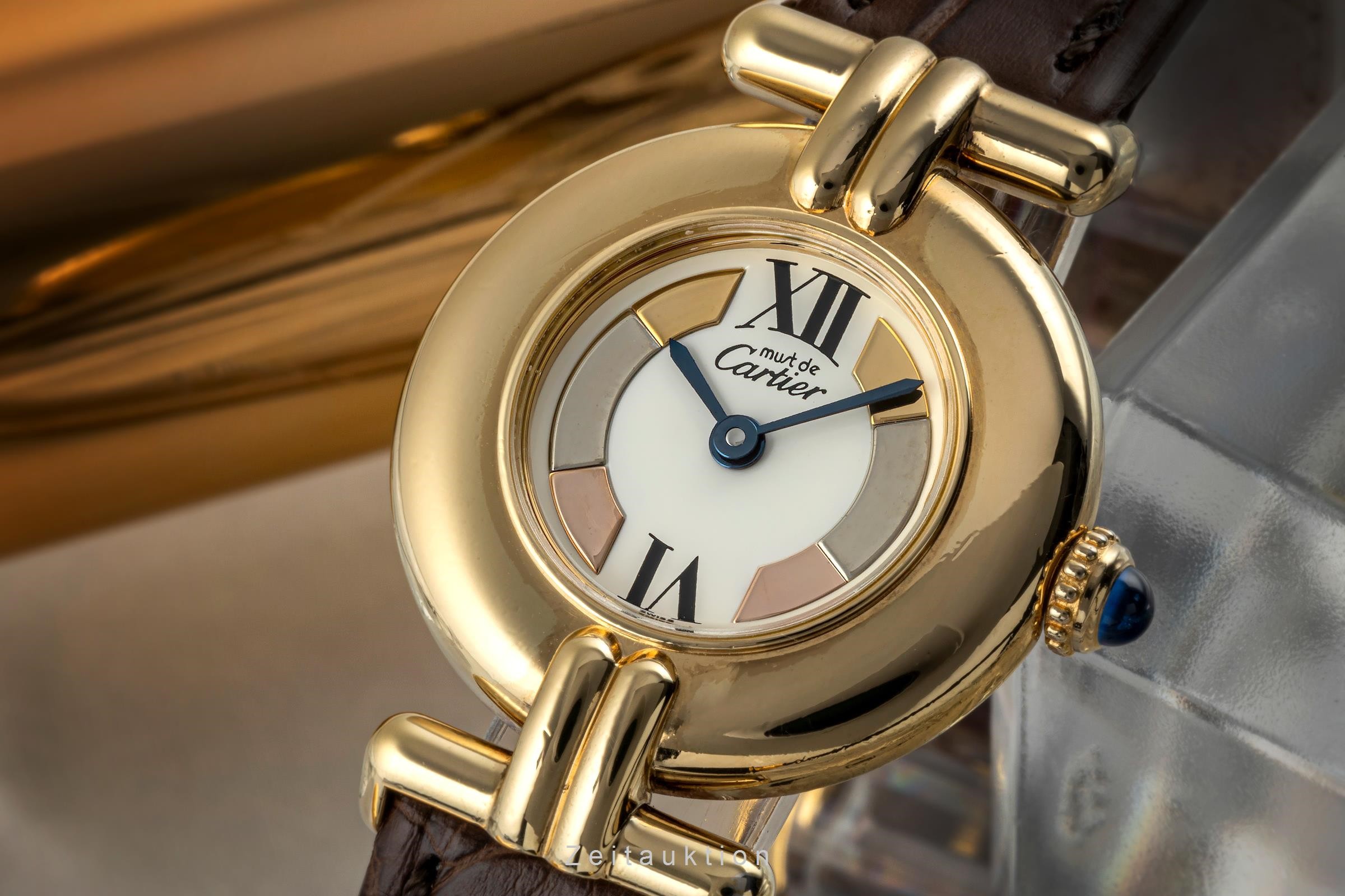 Cartier Vermeil plata banada en oro cuarzo Kal. 90 Ref. 590002  | Zeitauktion