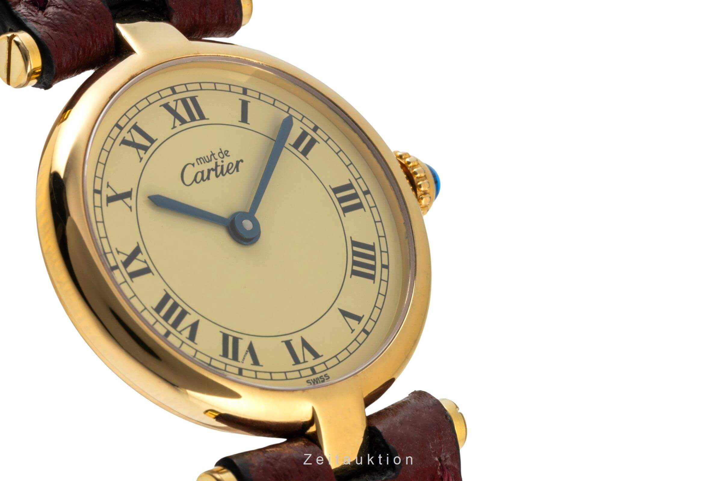 Cartier Vermeil plata banada en oro cuarzo Kal. 690 Ref. 590004  | Zeitauktion