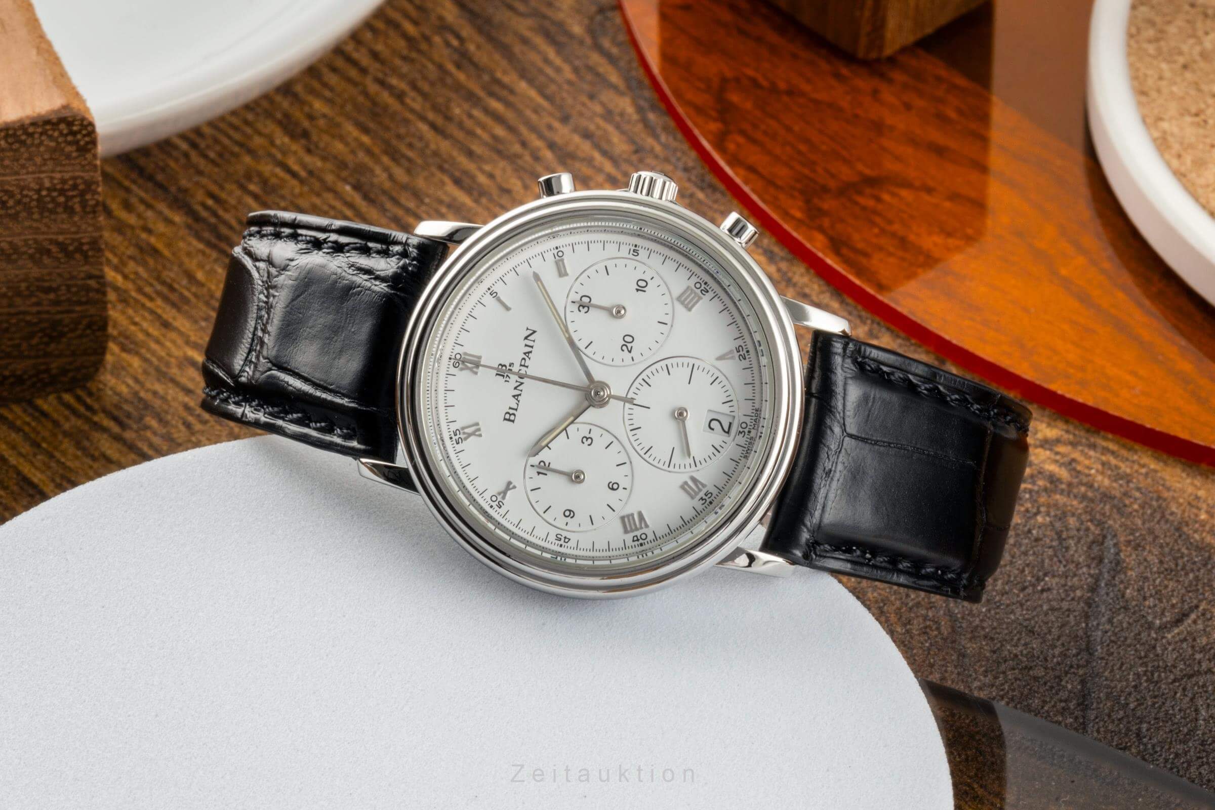 Blancpain Villeret cronografo acciaio automatismo Kal. 1185 Ref. 1185-1127-55  | Zeitauktion