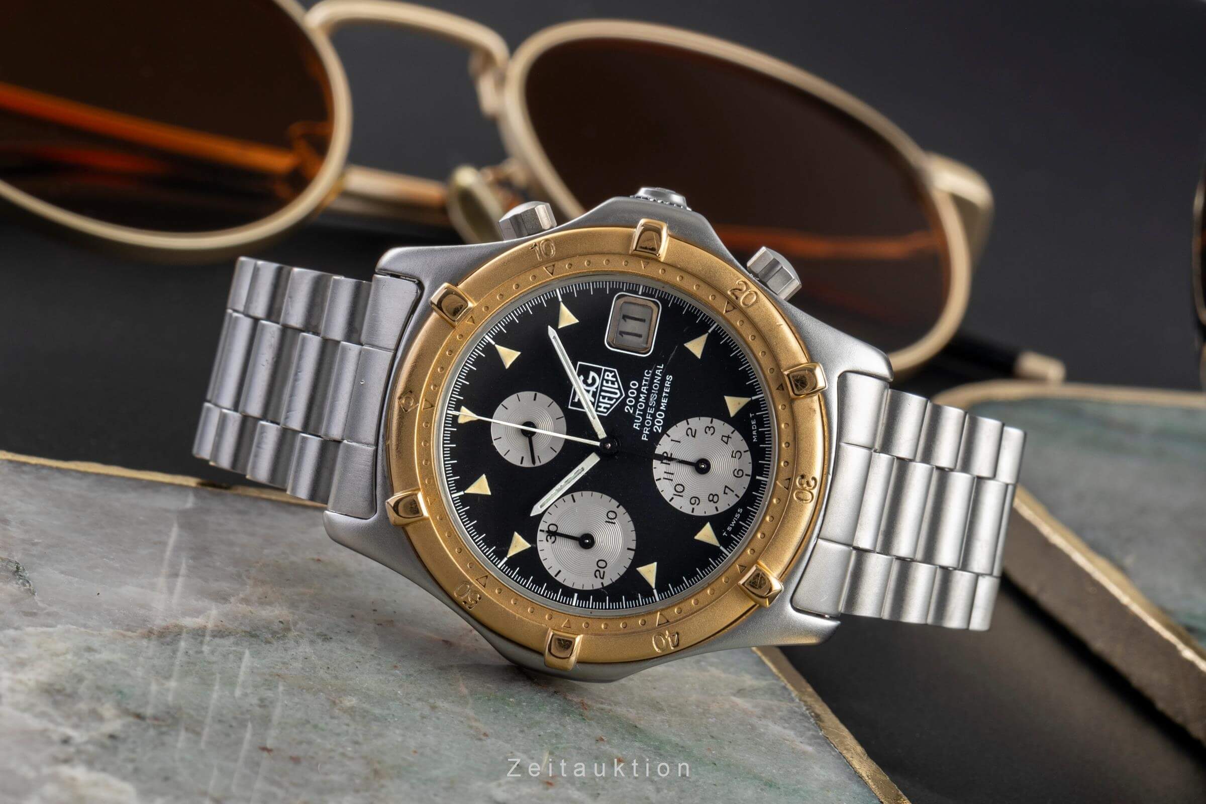 Tag Heuer 2000 Chronograph Stahl / vergoldet Automatik Kal. LWO 283 Ref. 173.006 VINTAGE  | Zeitauktion
