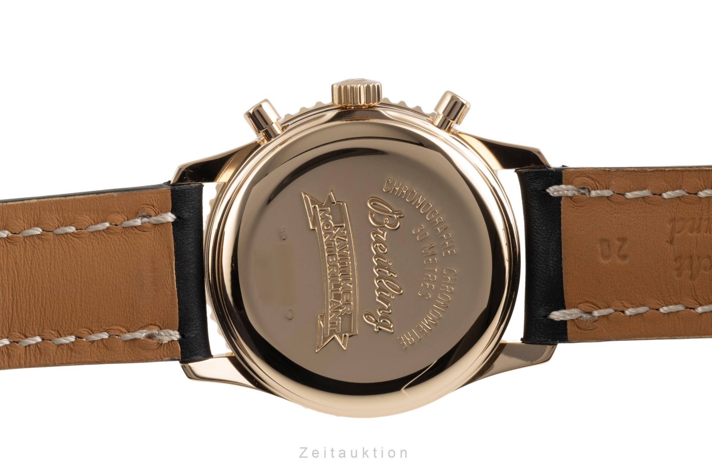 Breitling Montbrillant Chronograph 18k Gold Automatik Kal. B41 Ref 