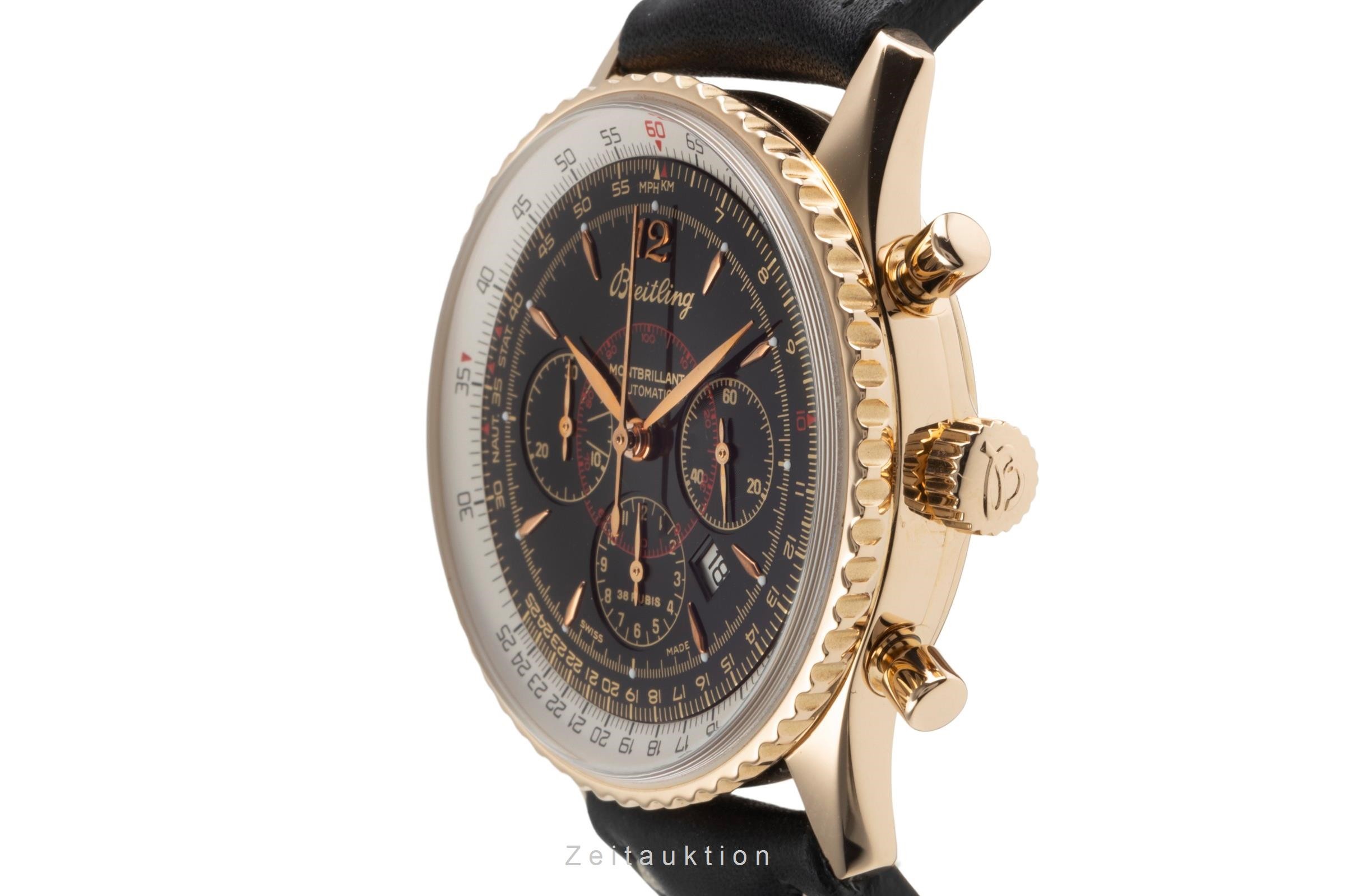 Breitling Montbrillant cronógrafo oro de 18 quilates automático Kal. B41 Ref. H41330  | Zeitauktion