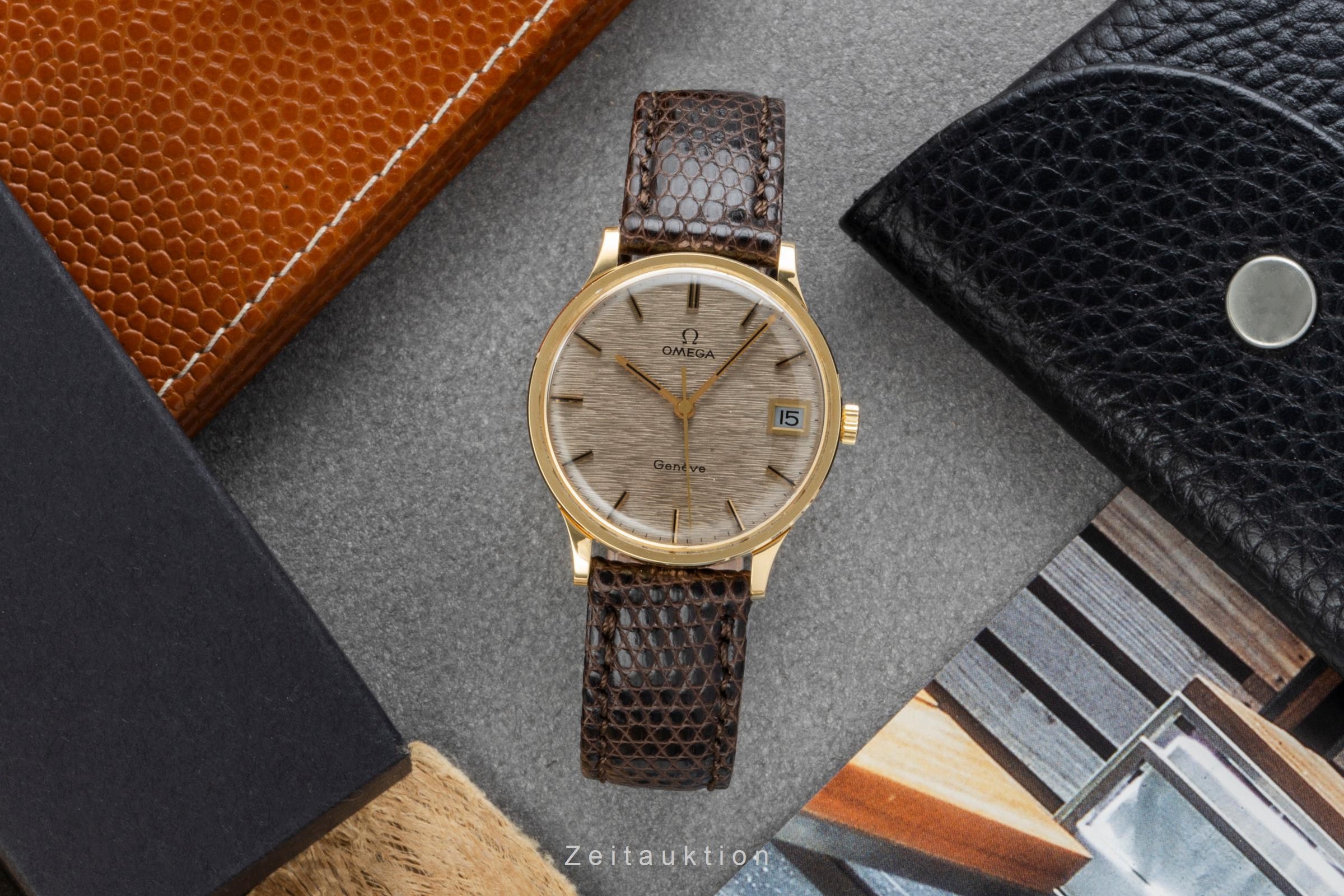 Omega Geneve oro de 18 quilates cuerda manual Kal. 1030 Ref. 132-90024 VINTAGE  | Zeitauktion