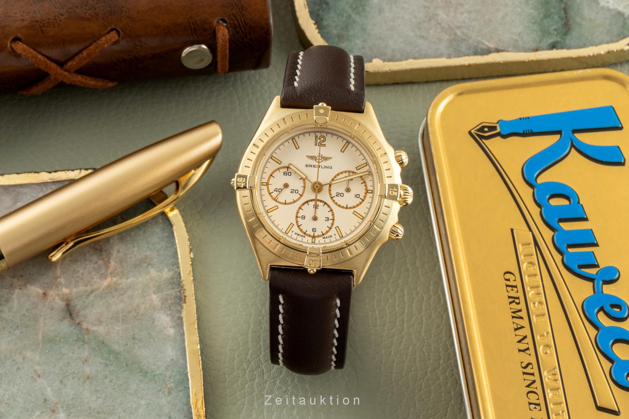 Breitling Callisto chronograph 18 ct gold manual winding Kal. LWO 1873 Ref. 80520 VINTAGE  | Zeitauktion