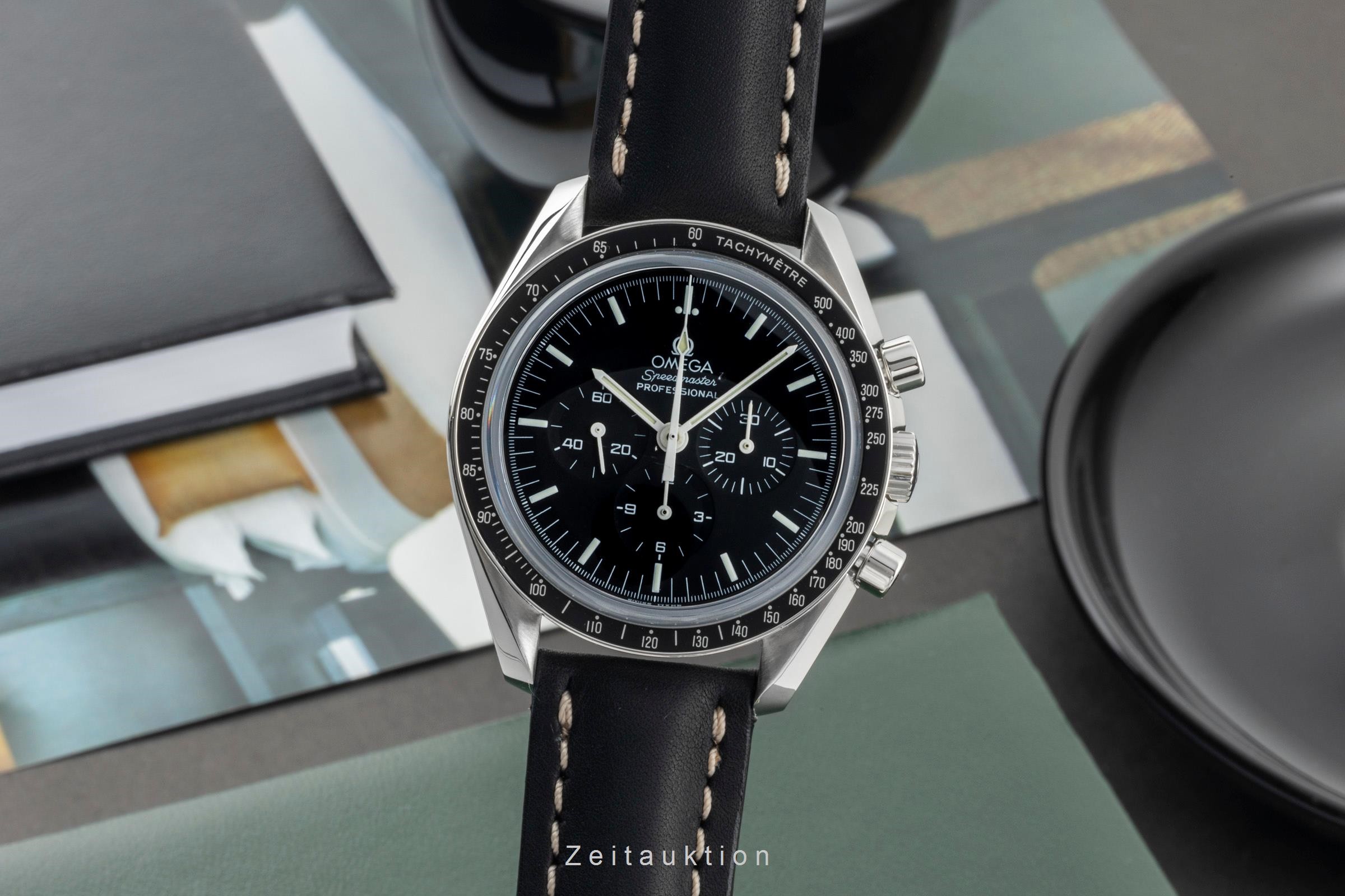 Omega Speedmaster Moonwatch chronograph steel manual winding Kal. 1863 Ref. 3573.50.00  | Zeitauktion