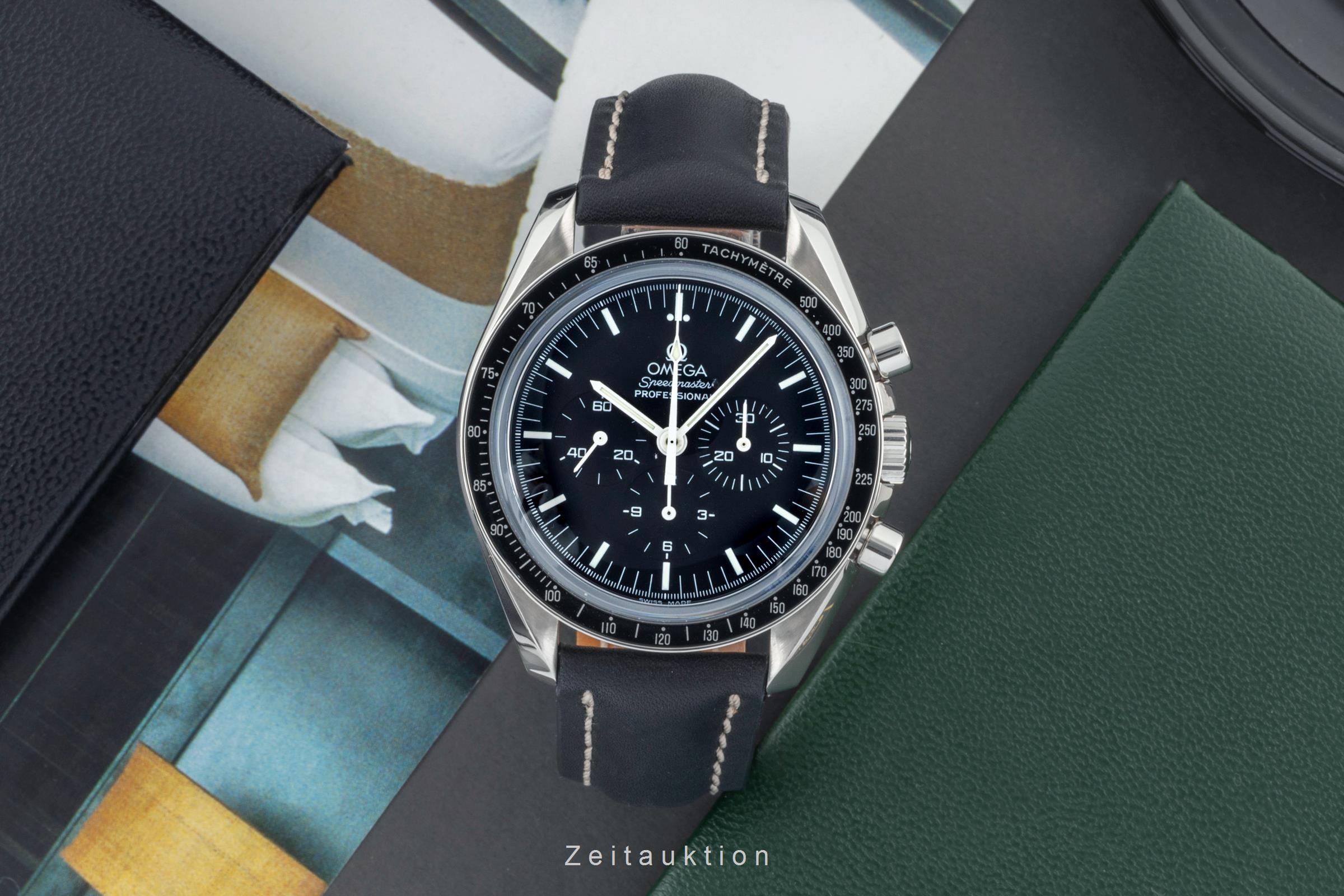 Omega Speedmaster Moonwatch chronograph steel manual winding Kal. 1863 Ref. 3573.50.00  | Zeitauktion