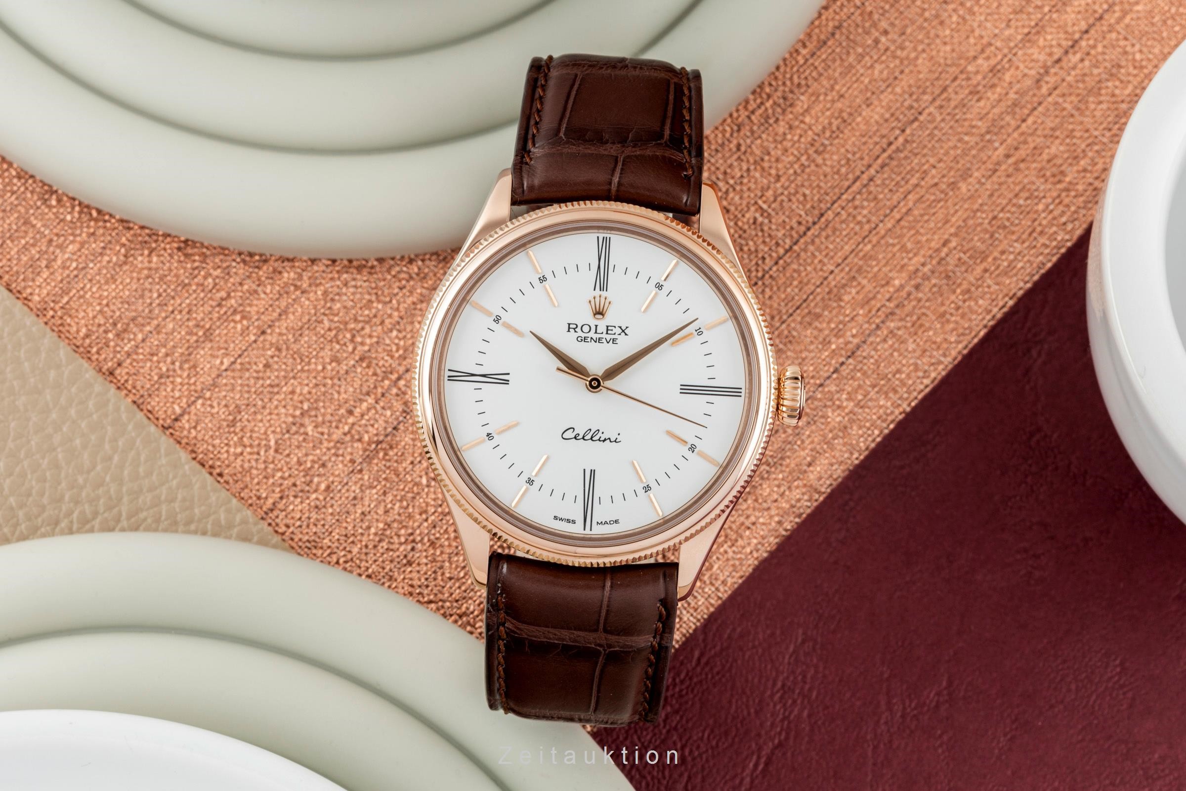 Rolex Cellini or rouge 18 ct automatique Kal. 3132 Ref. 50505  | Zeitauktion