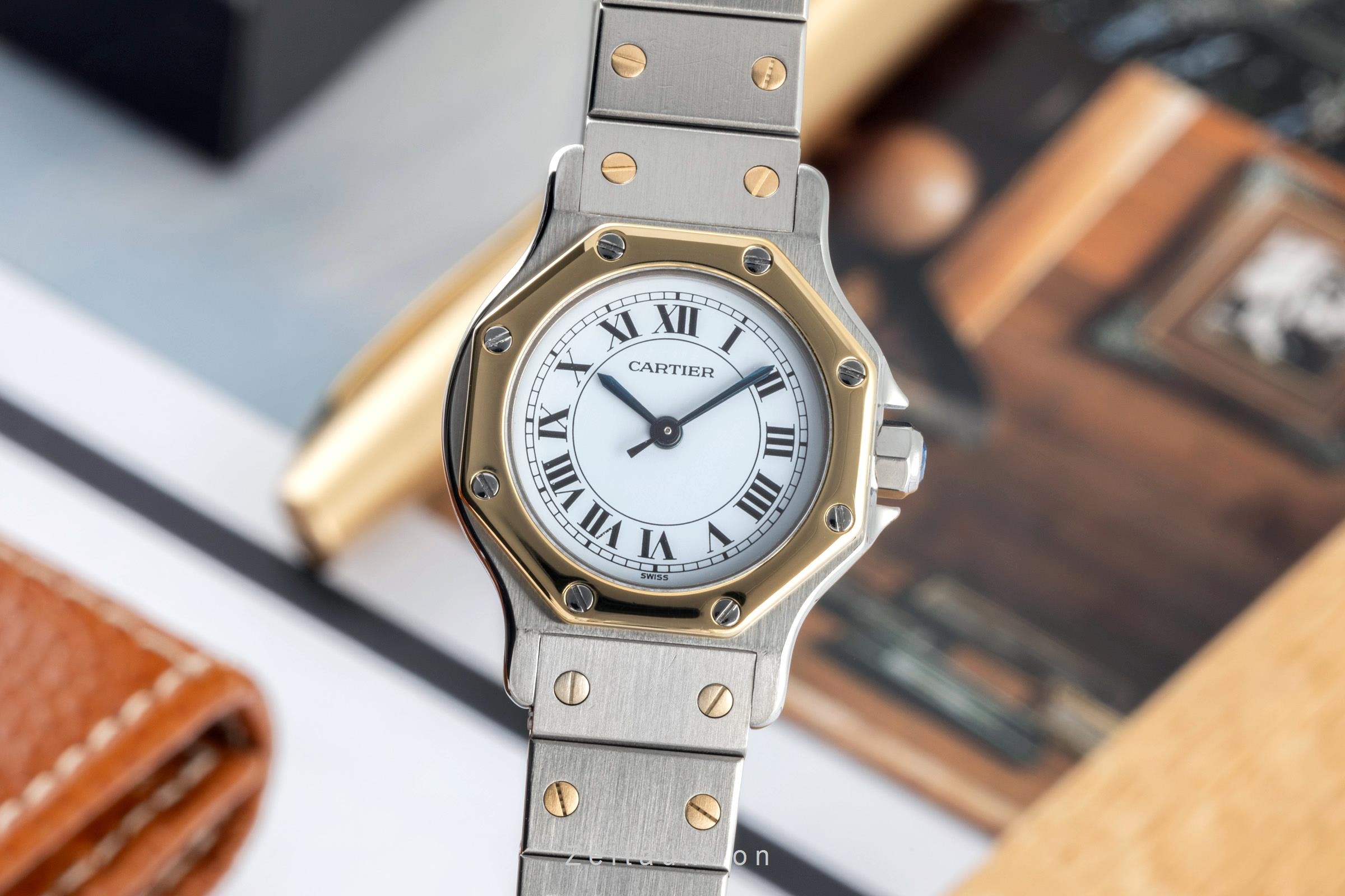 Cartier Santos acciaio / oro automatismo Ref. 0907  | Zeitauktion