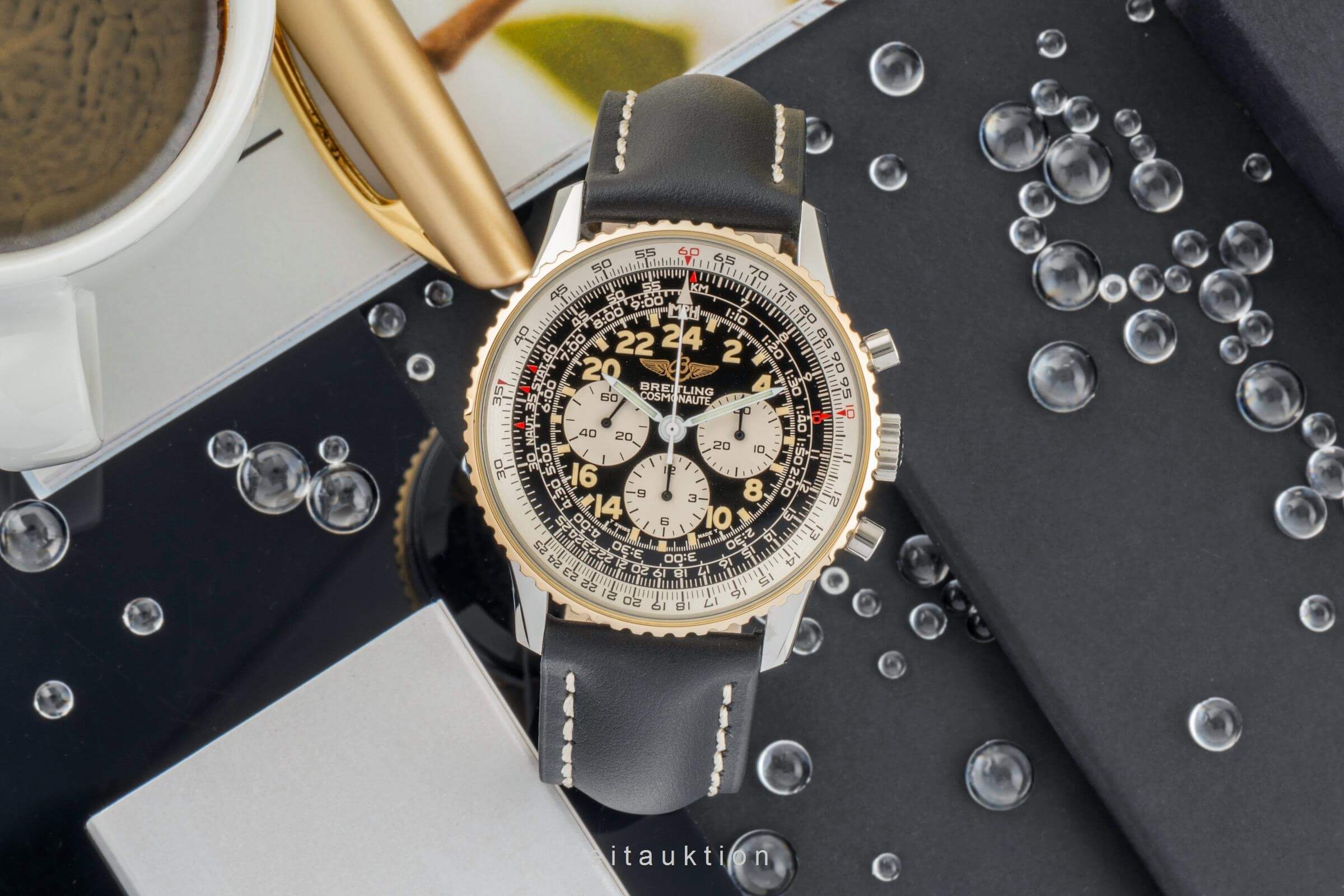 Breitling Navitimer Cosmonaute cronografo acciaio / oro carica manuale Kal. B12 Ref. B12019, 81600  | Zeitauktion
