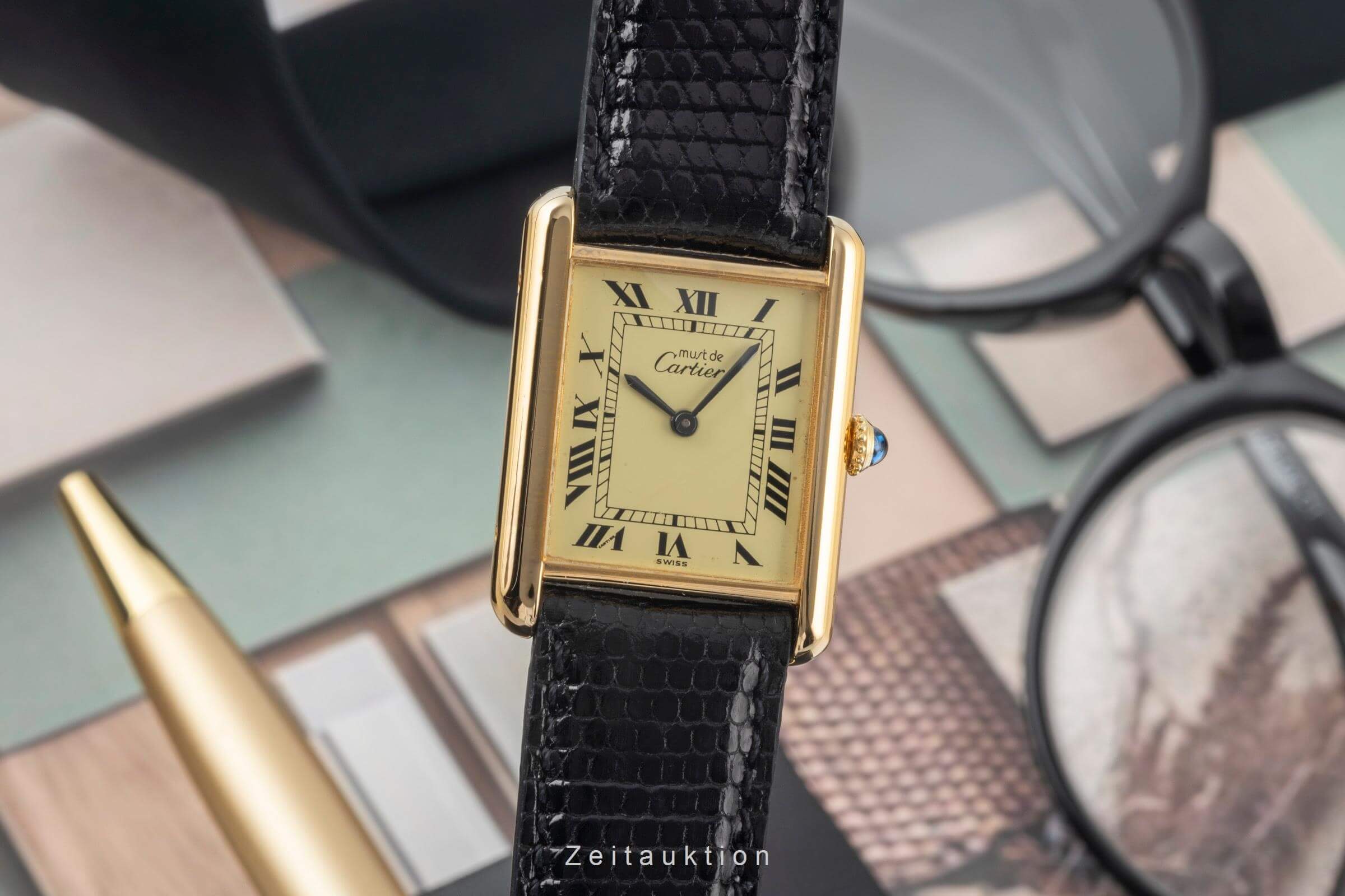 Cartier Tank silver-gilt manual winding Kal. 78-1  | Zeitauktion