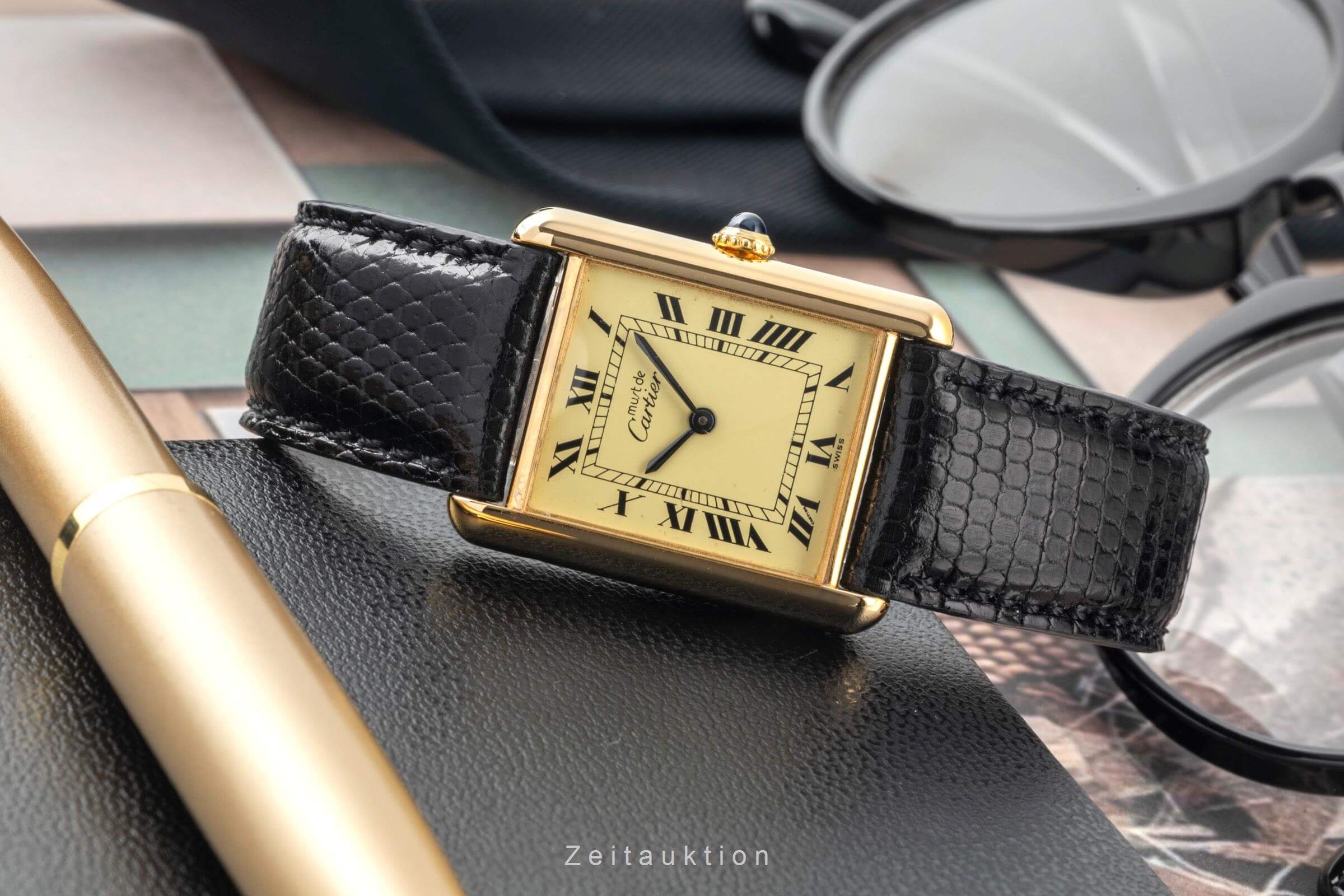 Cartier Tank silver-gilt manual winding Kal. 78-1  | Zeitauktion