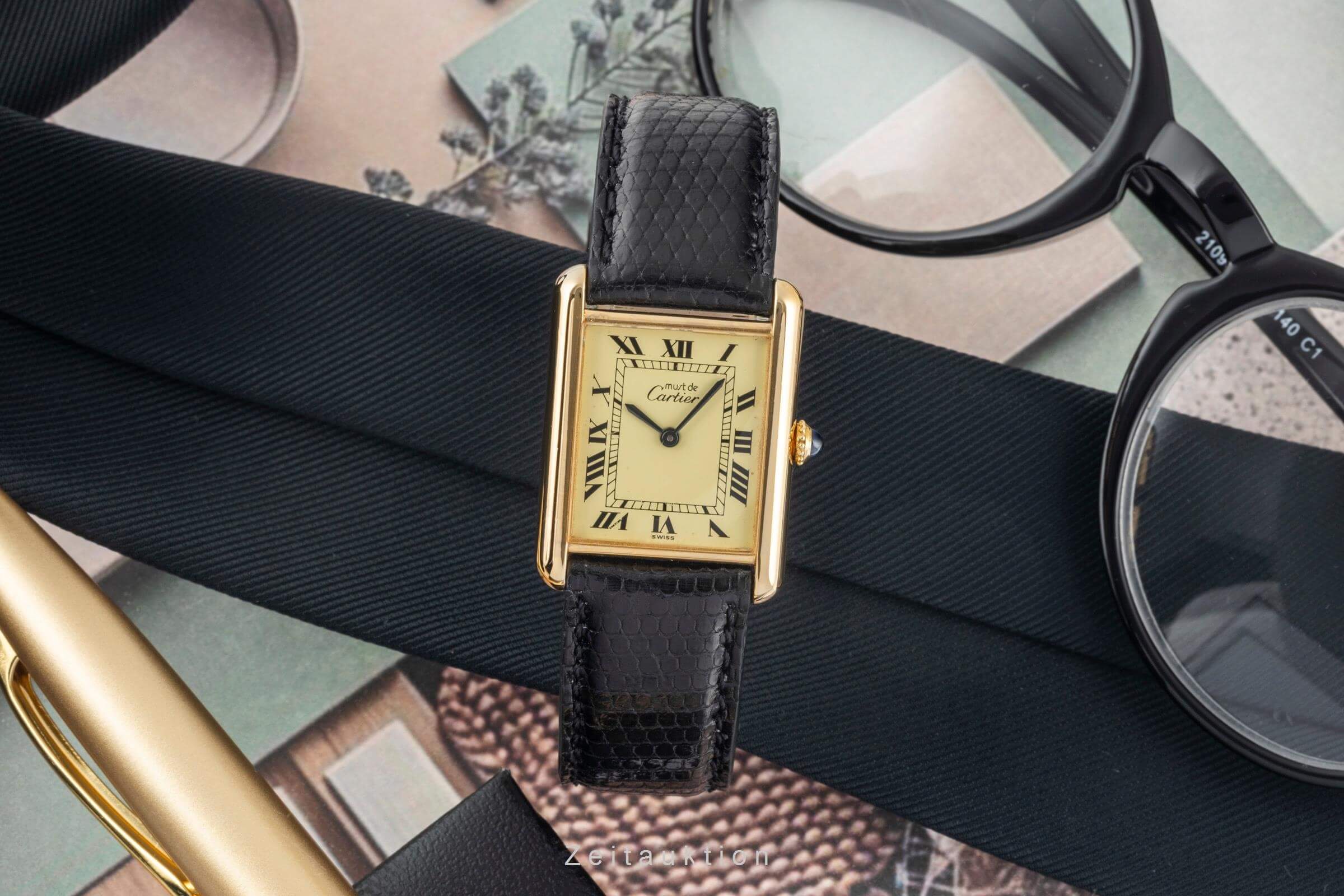 Cartier Tank silver-gilt manual winding Kal. 78-1  | Zeitauktion