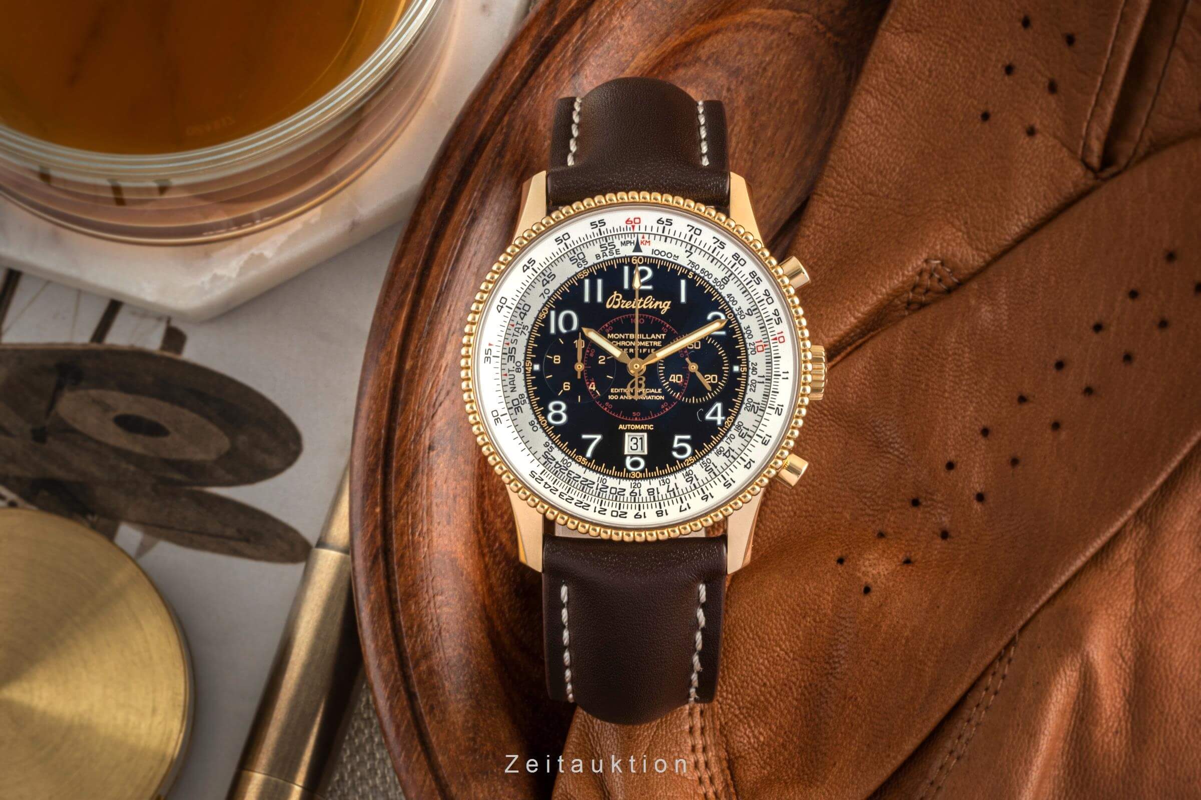 Breitling Montbrillant Chronograph 18k Gold Automatik Kal. B35 Ref. K35330 LIMITED EDITION | Zeitauktion