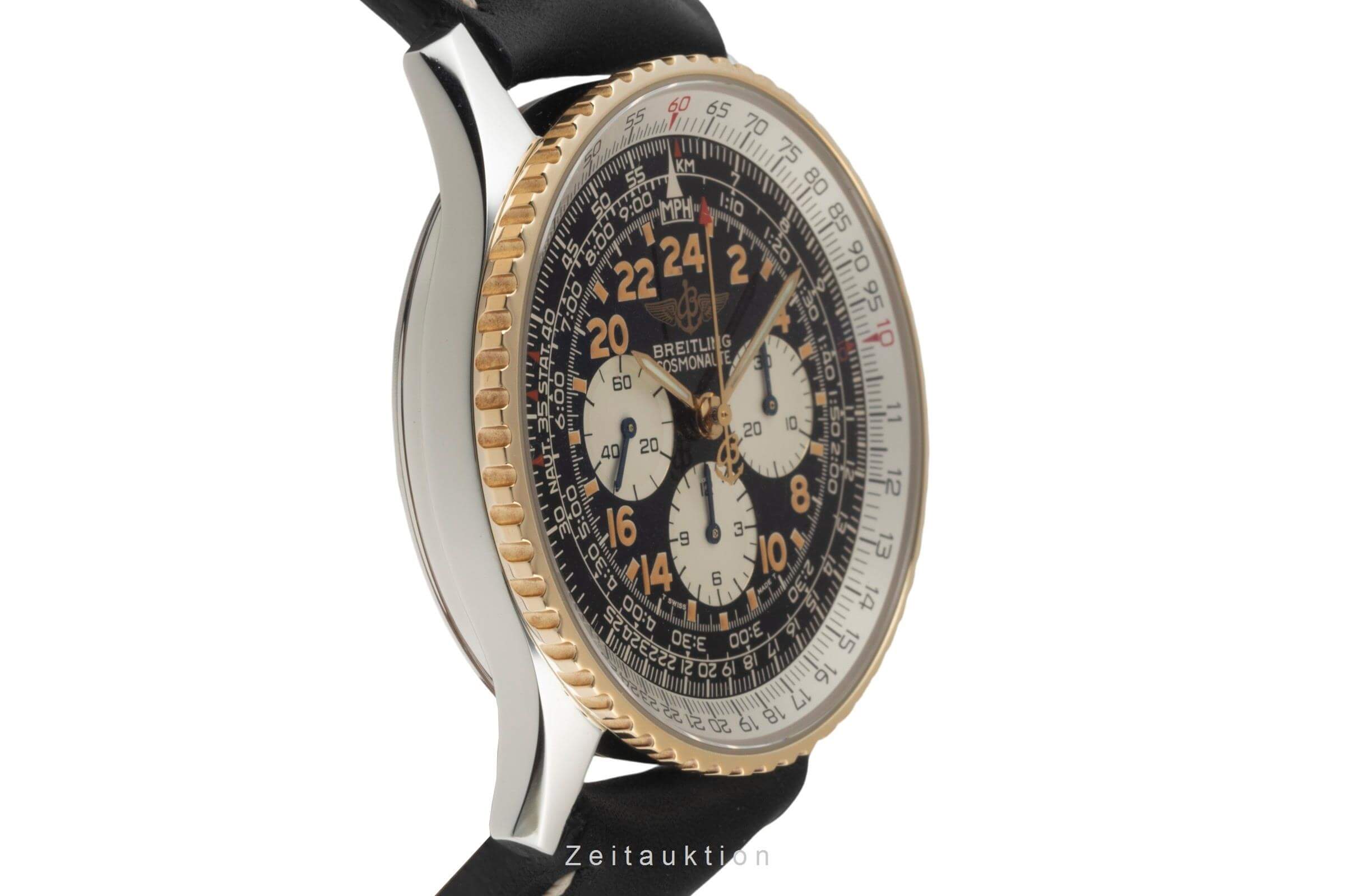 Breitling Navitimer Cosmonaute Chronograph Stahl / Gold Handaufzug  