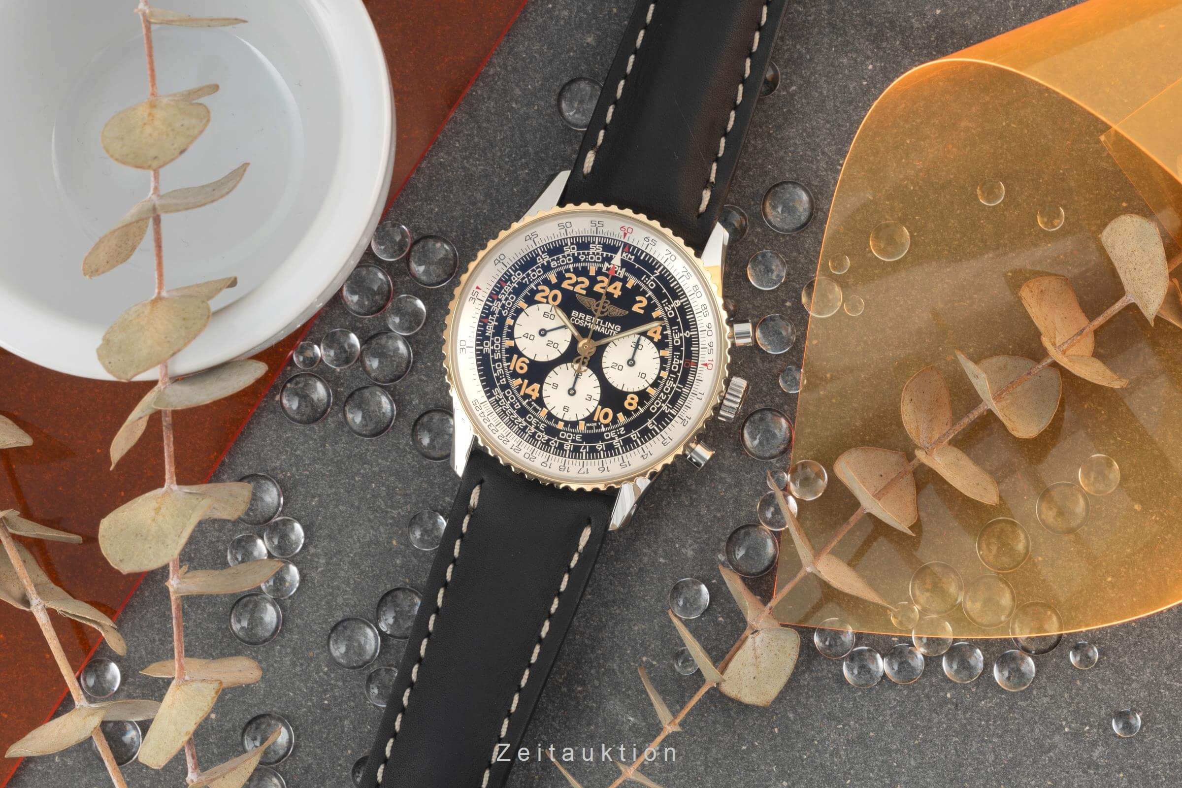 Breitling Navitimer Cosmonaute Chronograph Stahl / Gold Handaufzug 