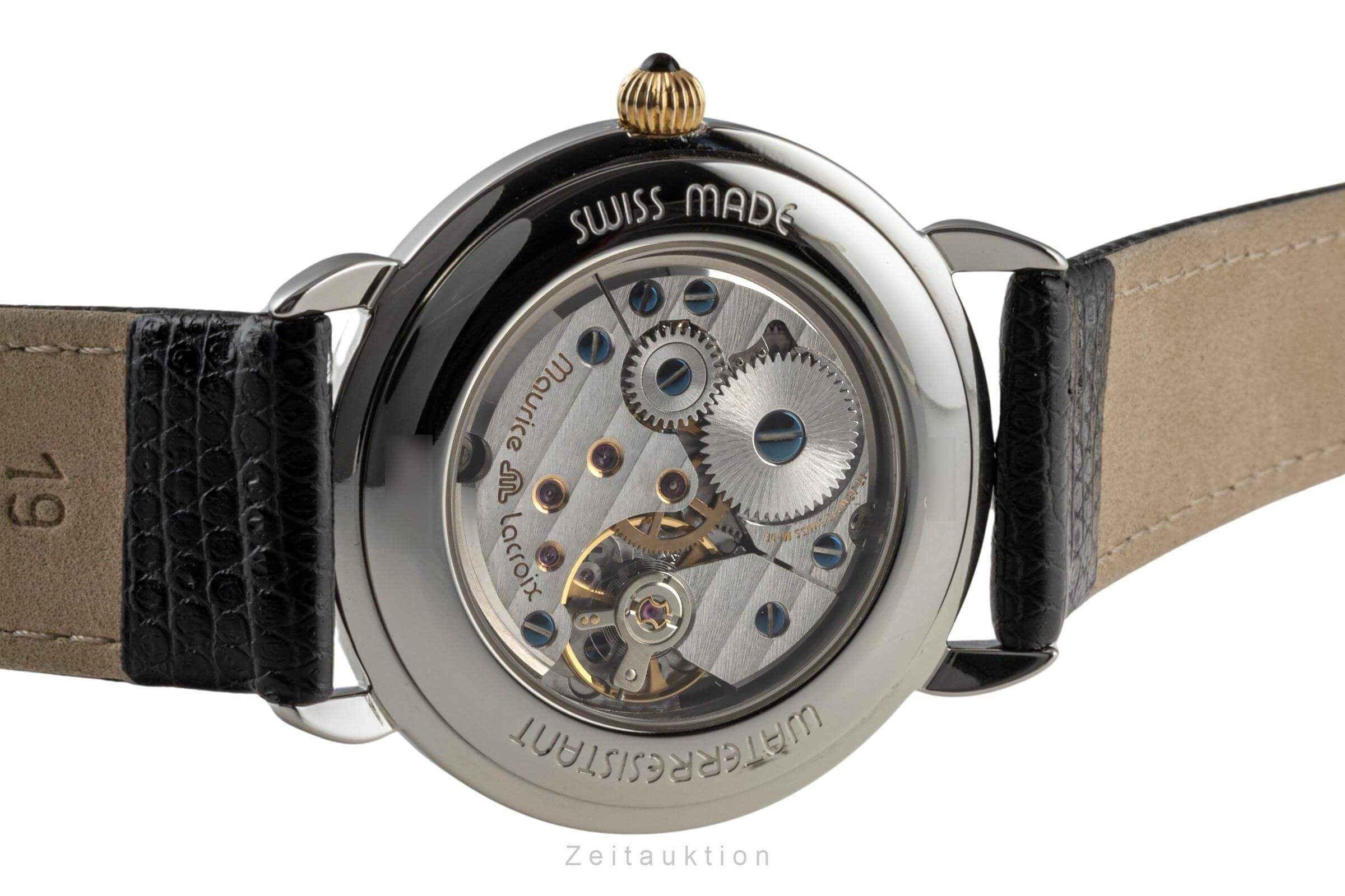 Maurice Lacroix Masterpiece Stahl / Gold Handaufzug Ref. 28505 