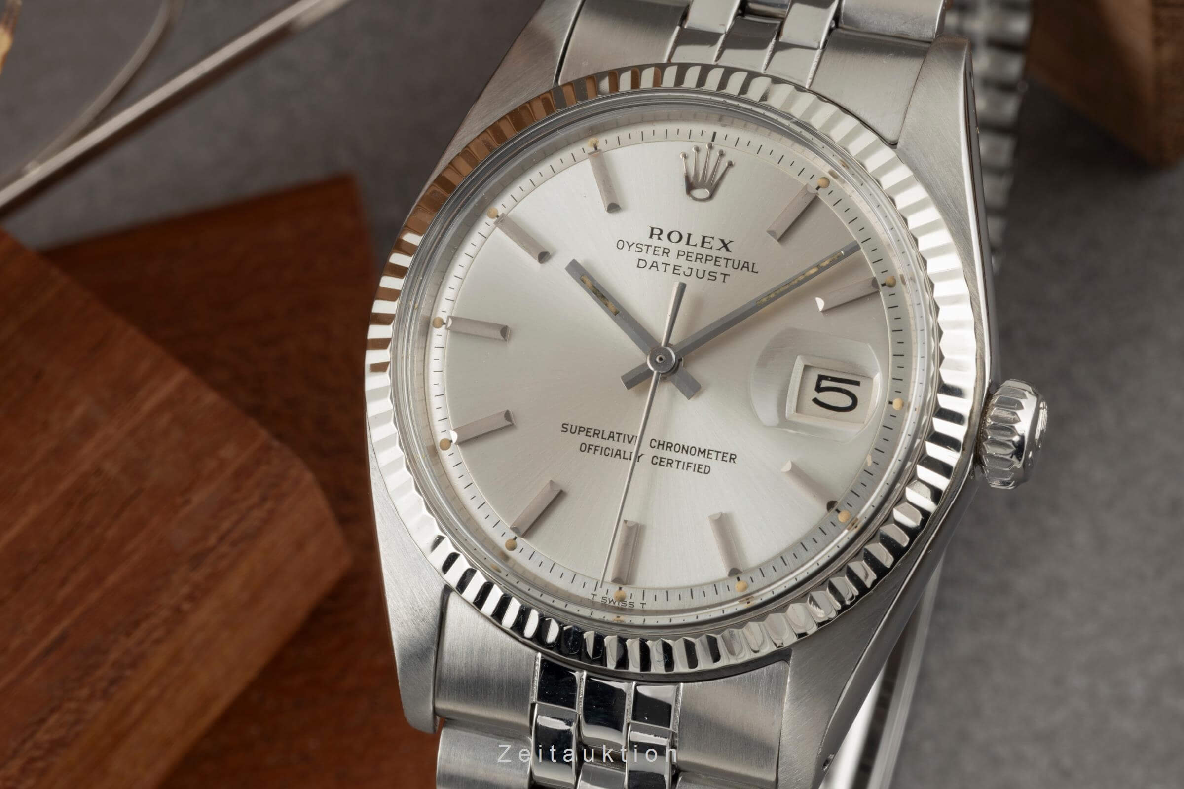 Rolex Datejust acciaio / oro bianco automatismo Kal. 1570 Ref. 1601 VINTAGE  | Zeitauktion