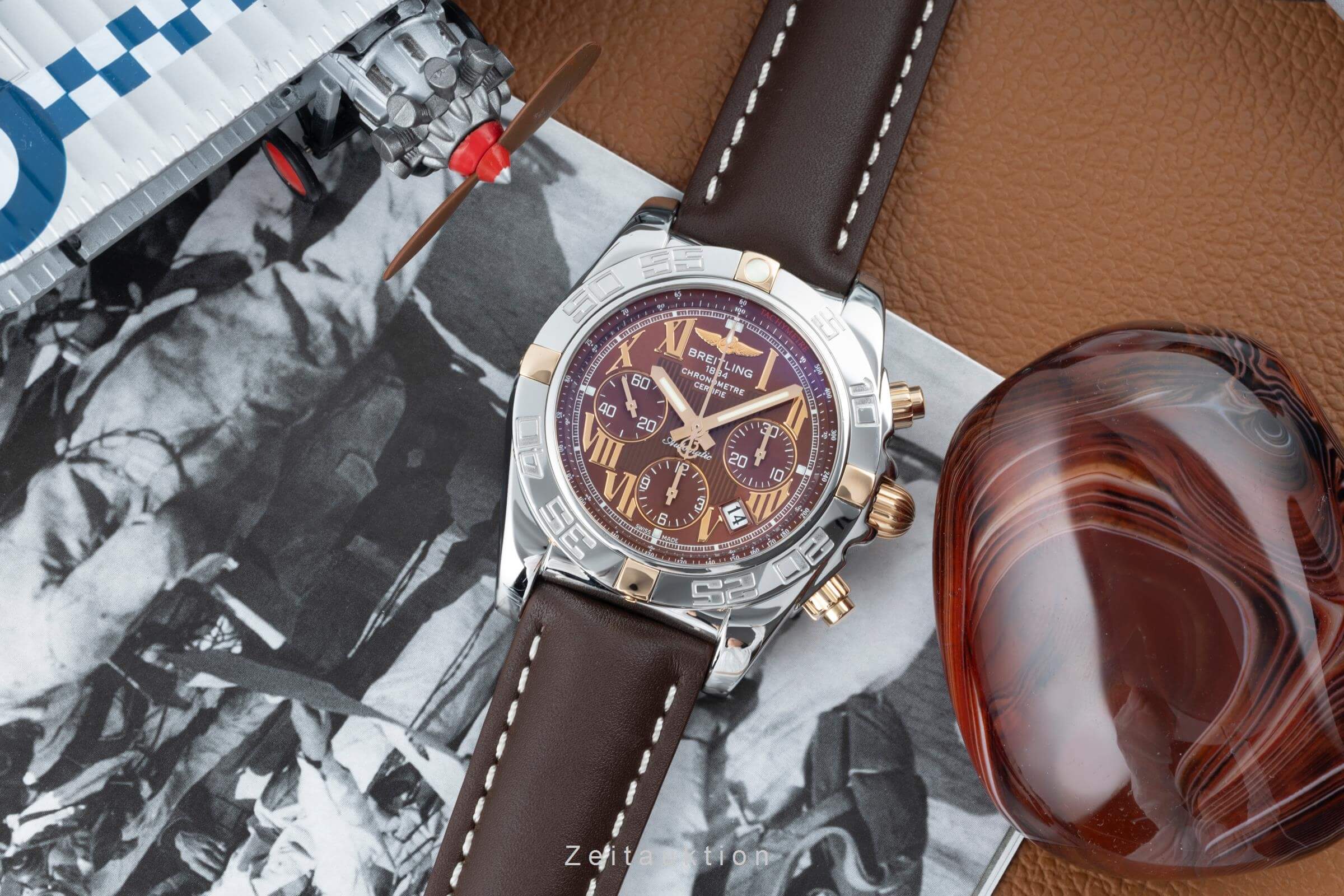 Breitling Chronomat 44 Chronograph Stahl / Gold Automatik Kal. B01  