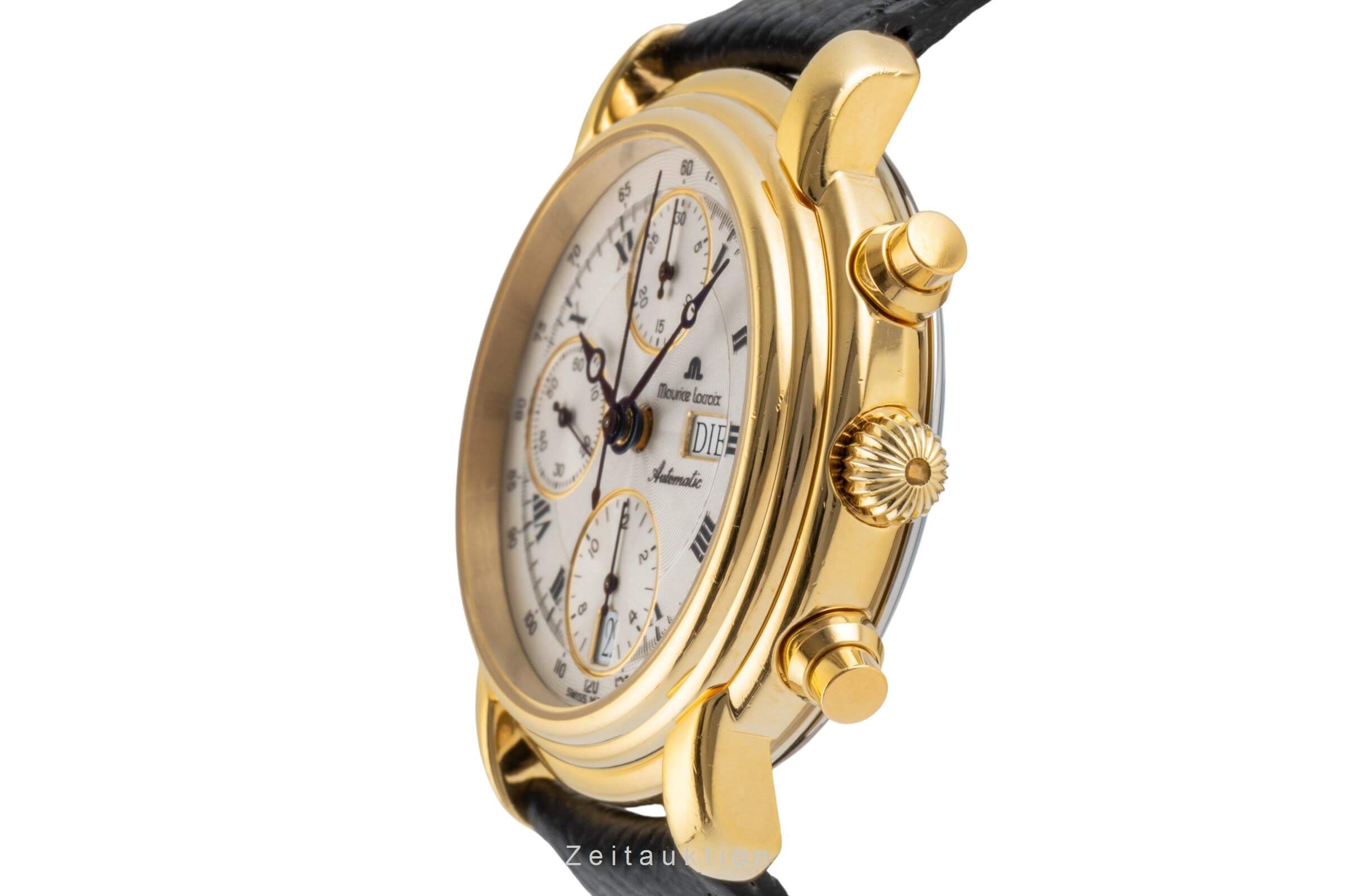 Maurice Lacroix Croneo Chronograph Messing vergoldet Automatik Ref 