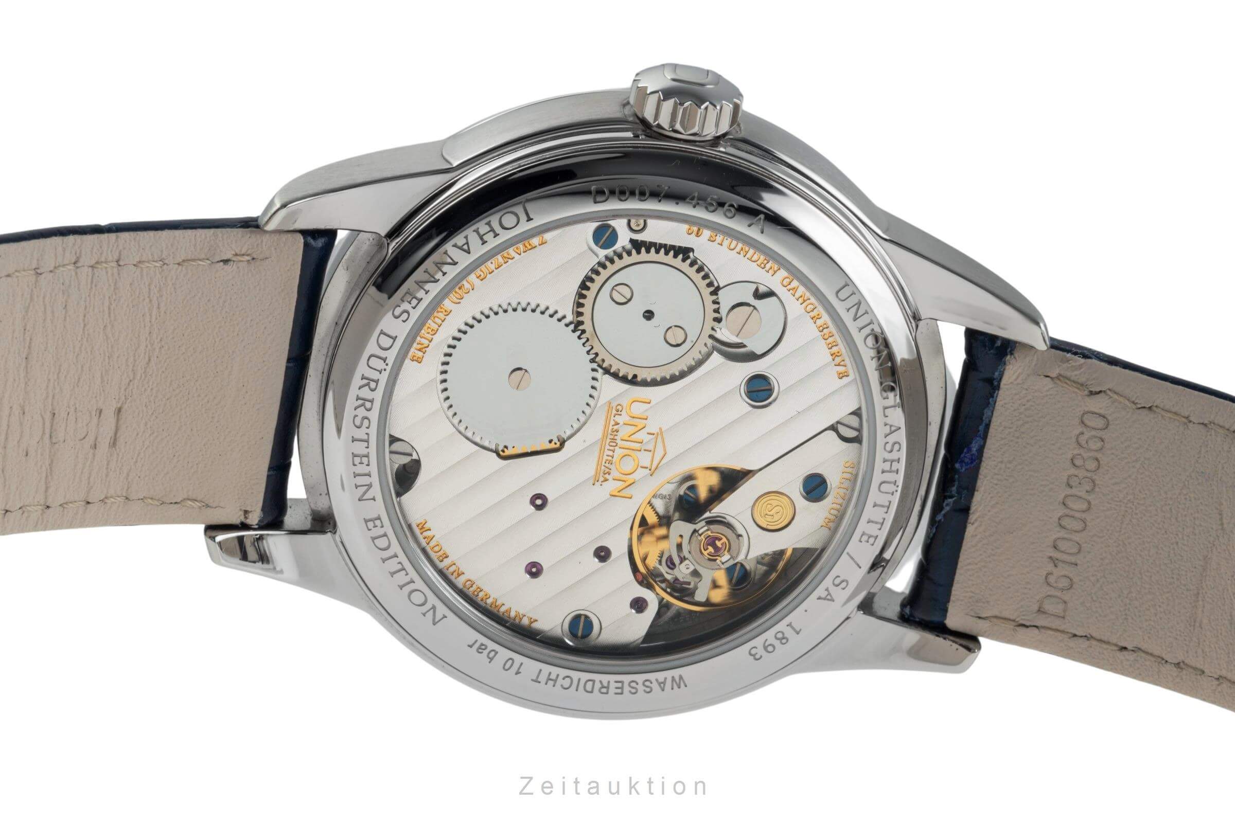 Union Glashütte 1893 acero cuerda manual Ref. D007.456.16.082.00  | Zeitauktion
