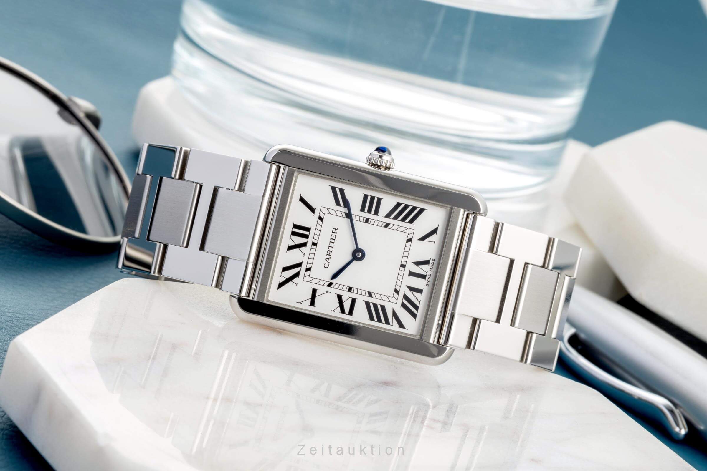 Cartier Tank Stahl Quarz Kal. 690 Ref. W5200014  | Zeitauktion