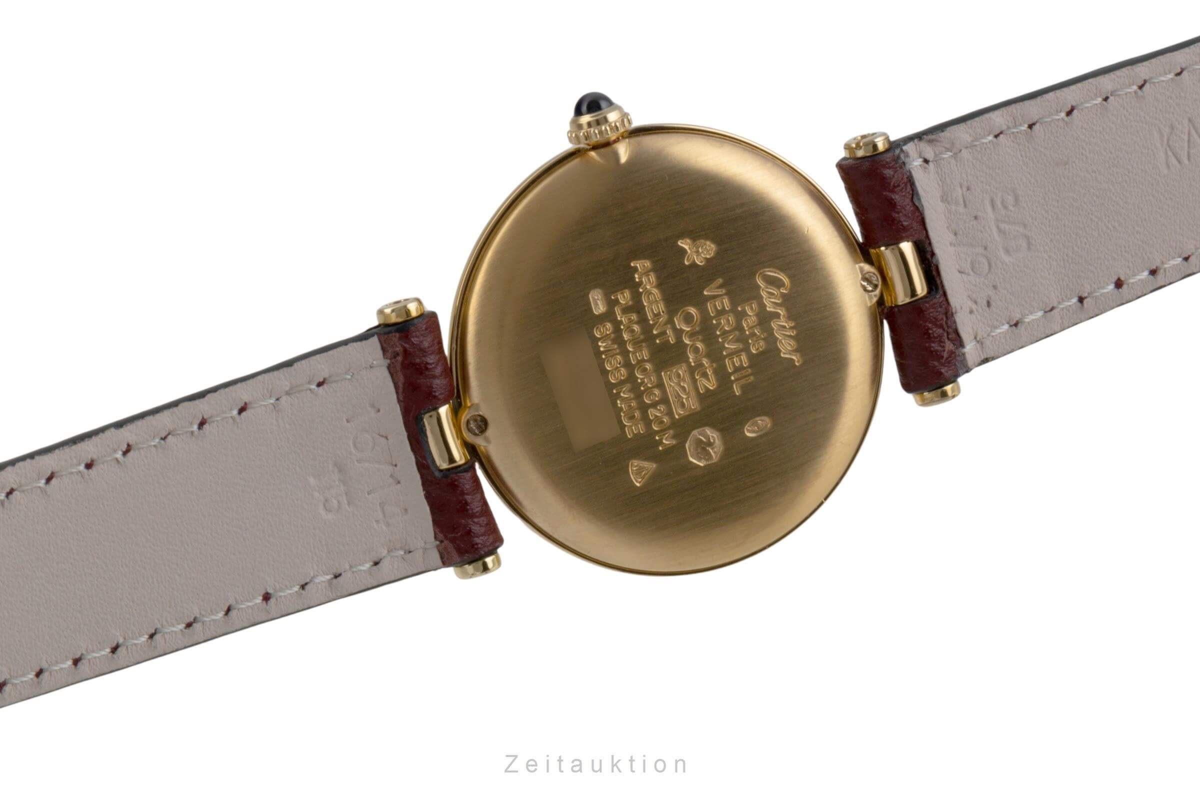 Cartier Vermeil plata banada en oro cuarzo Ref. 590003  | Zeitauktion