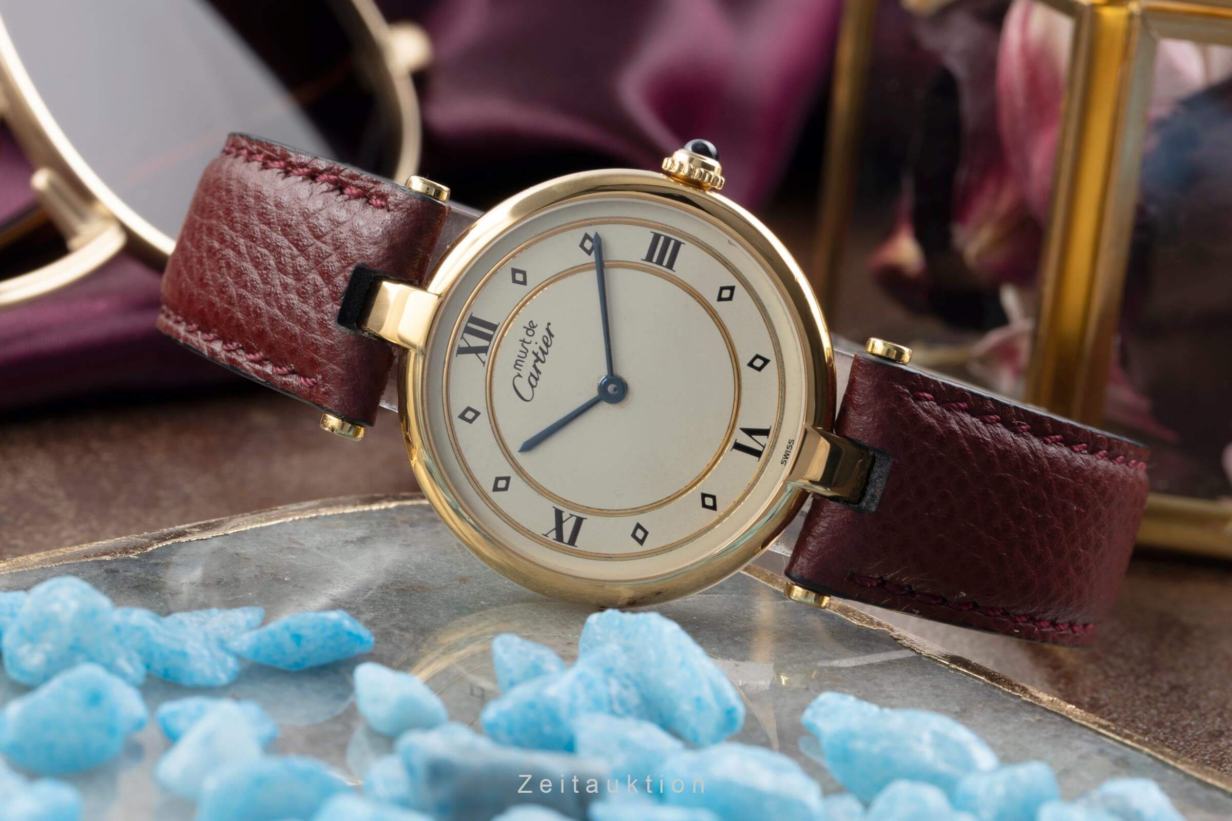 Cartier Vermeil plata banada en oro cuarzo Ref. 590003  | Zeitauktion